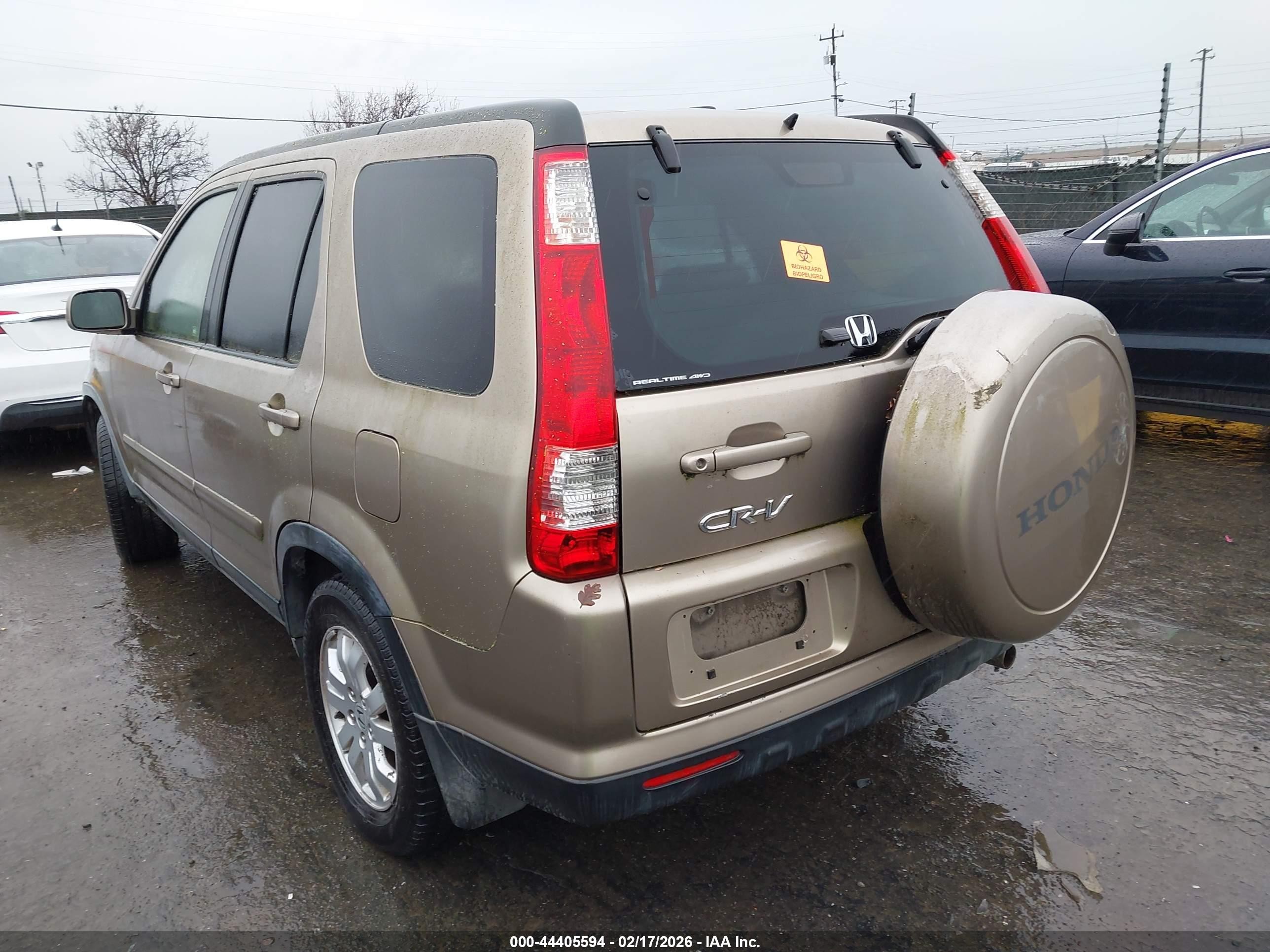 2005 Honda Cr-v Se Beige vin: JHLRD78915C013131