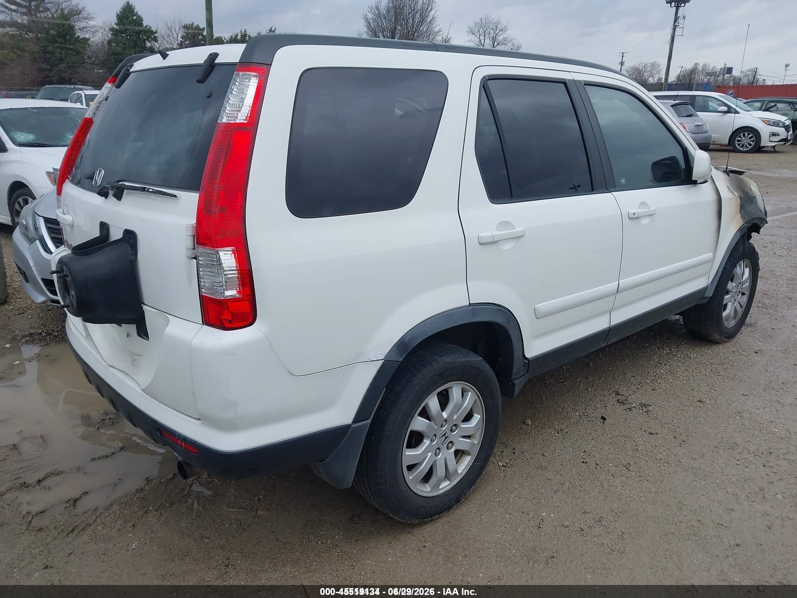 2006 Honda Cr-v Se White vin: JHLRD78926C048441