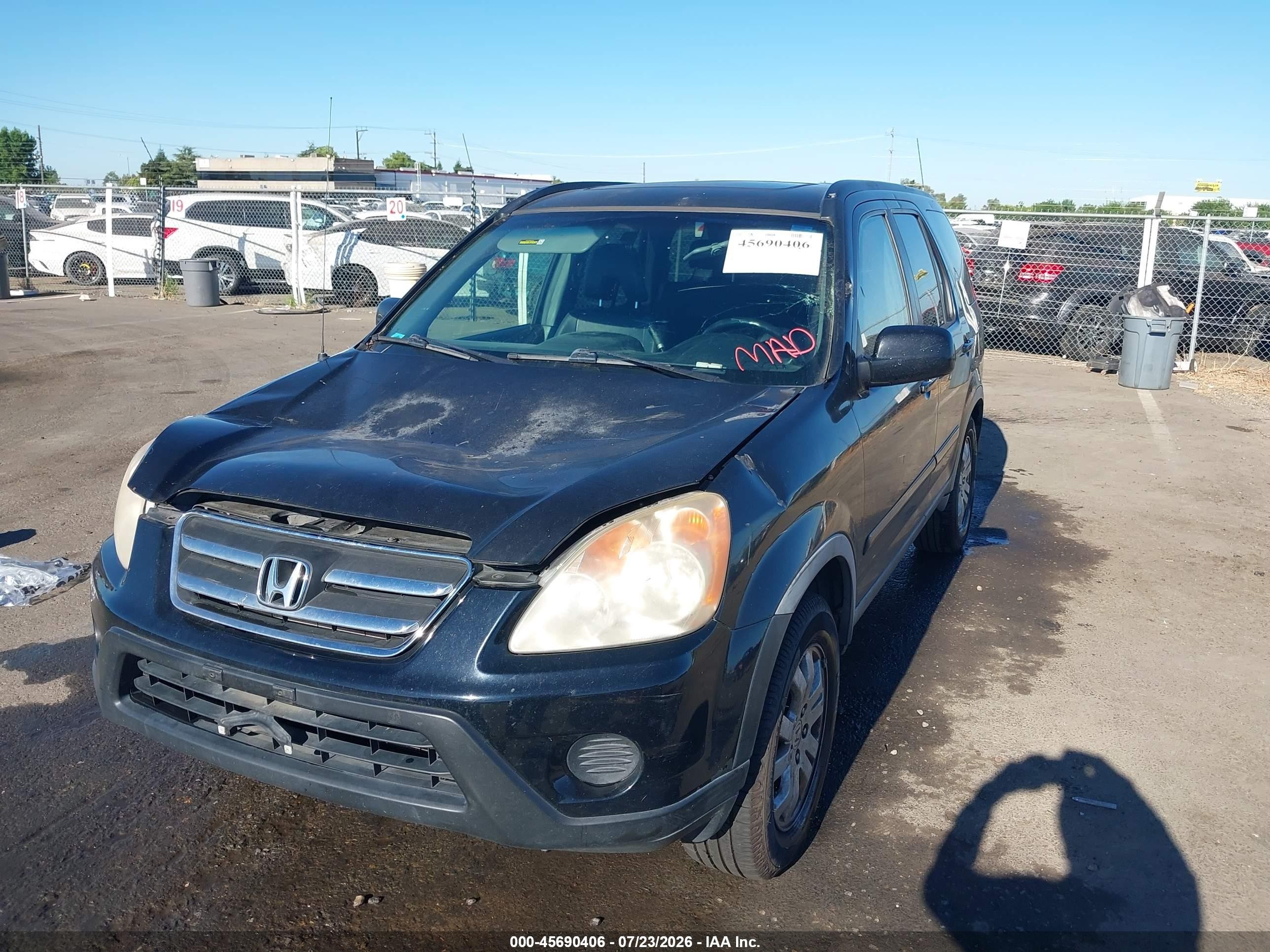 2006 Honda Cr-v Se Black vin: JHLRD78936C012760
