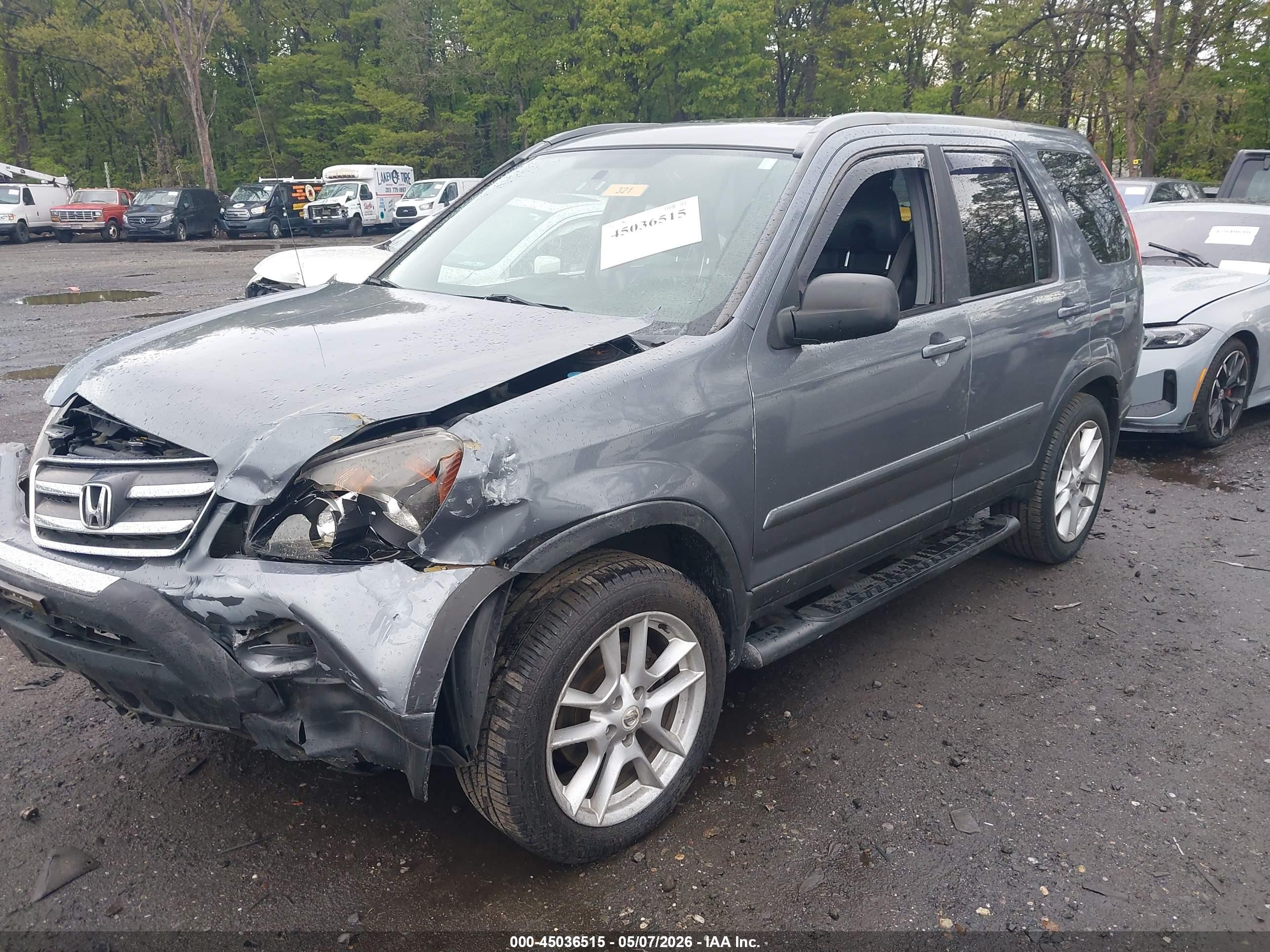 2005 Honda Cr-v Se Gray vin: JHLRD78955C012287