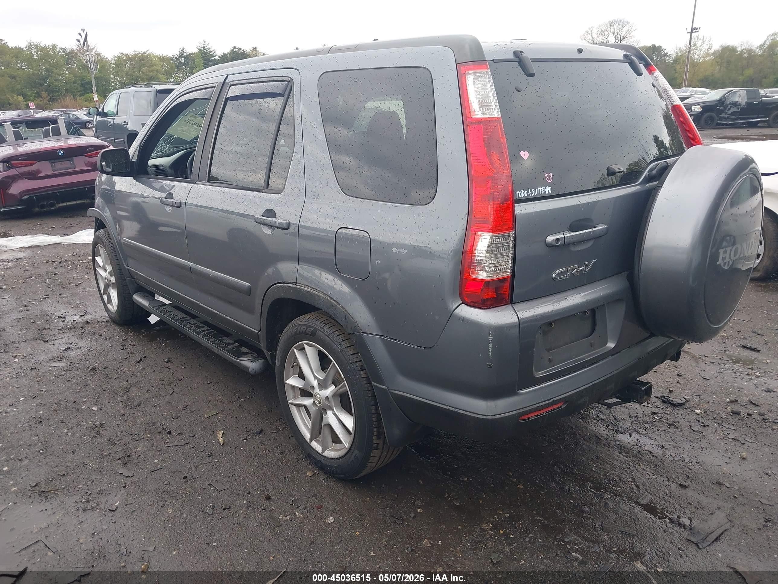 2005 Honda Cr-v Se Gray vin: JHLRD78955C012287