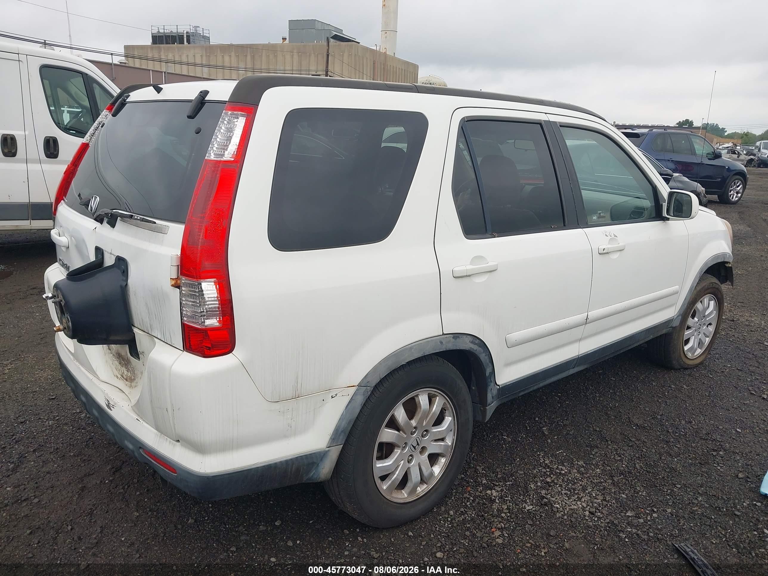 2005 Honda Cr-v Se White vin: JHLRD78965C024352