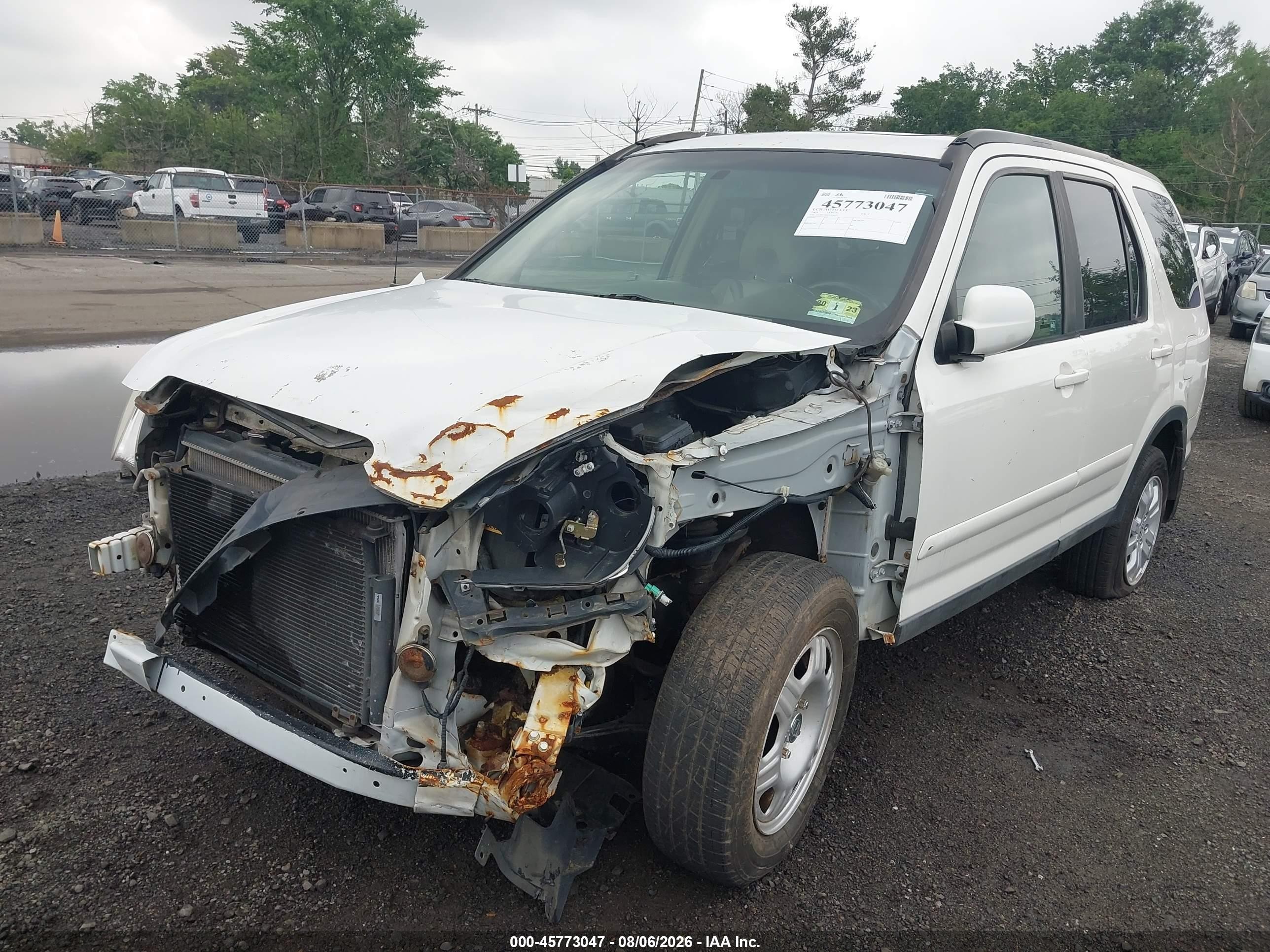 2005 Honda Cr-v Se White vin: JHLRD78965C024352