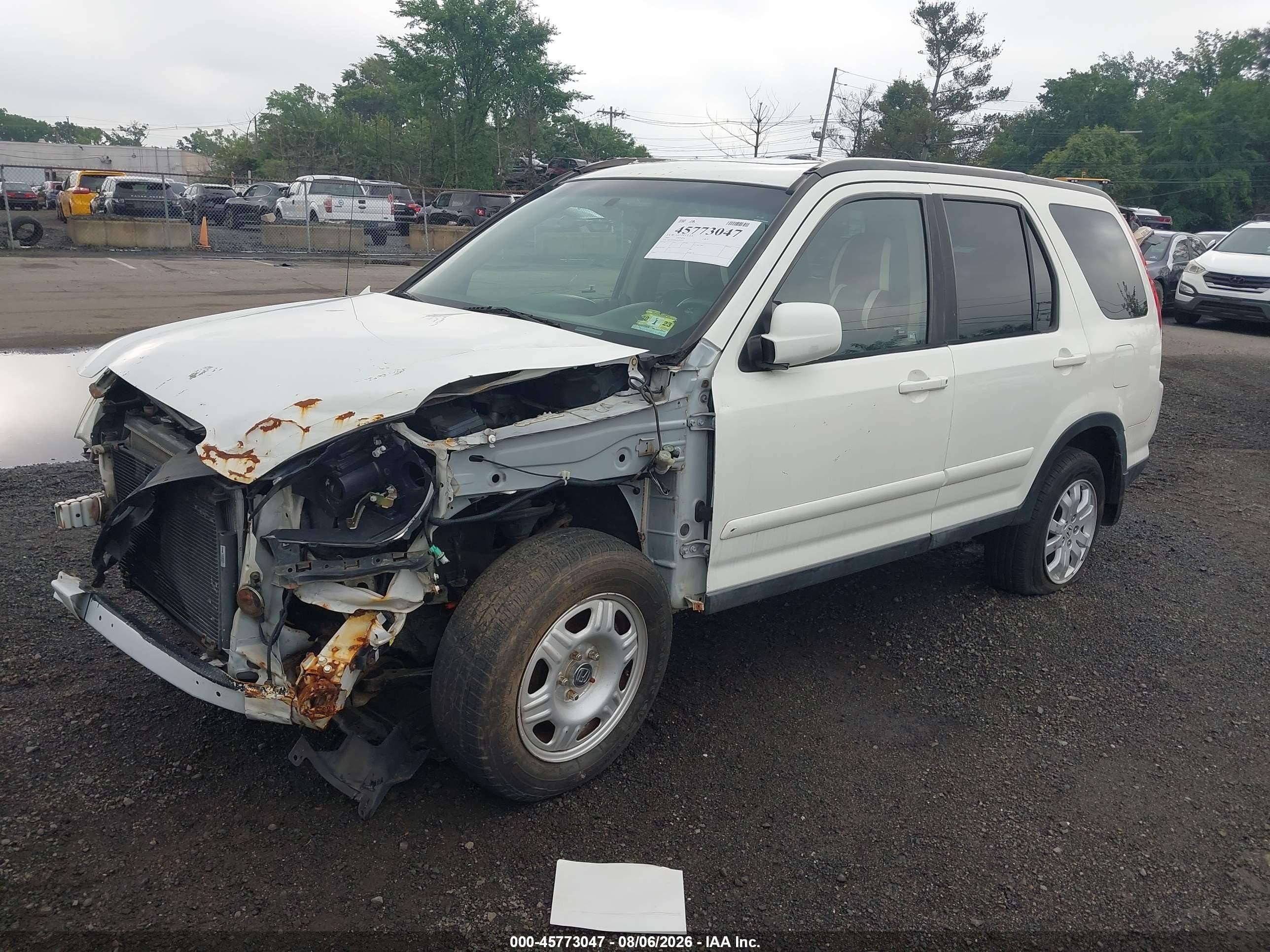 2005 Honda Cr-v Se White vin: JHLRD78965C024352