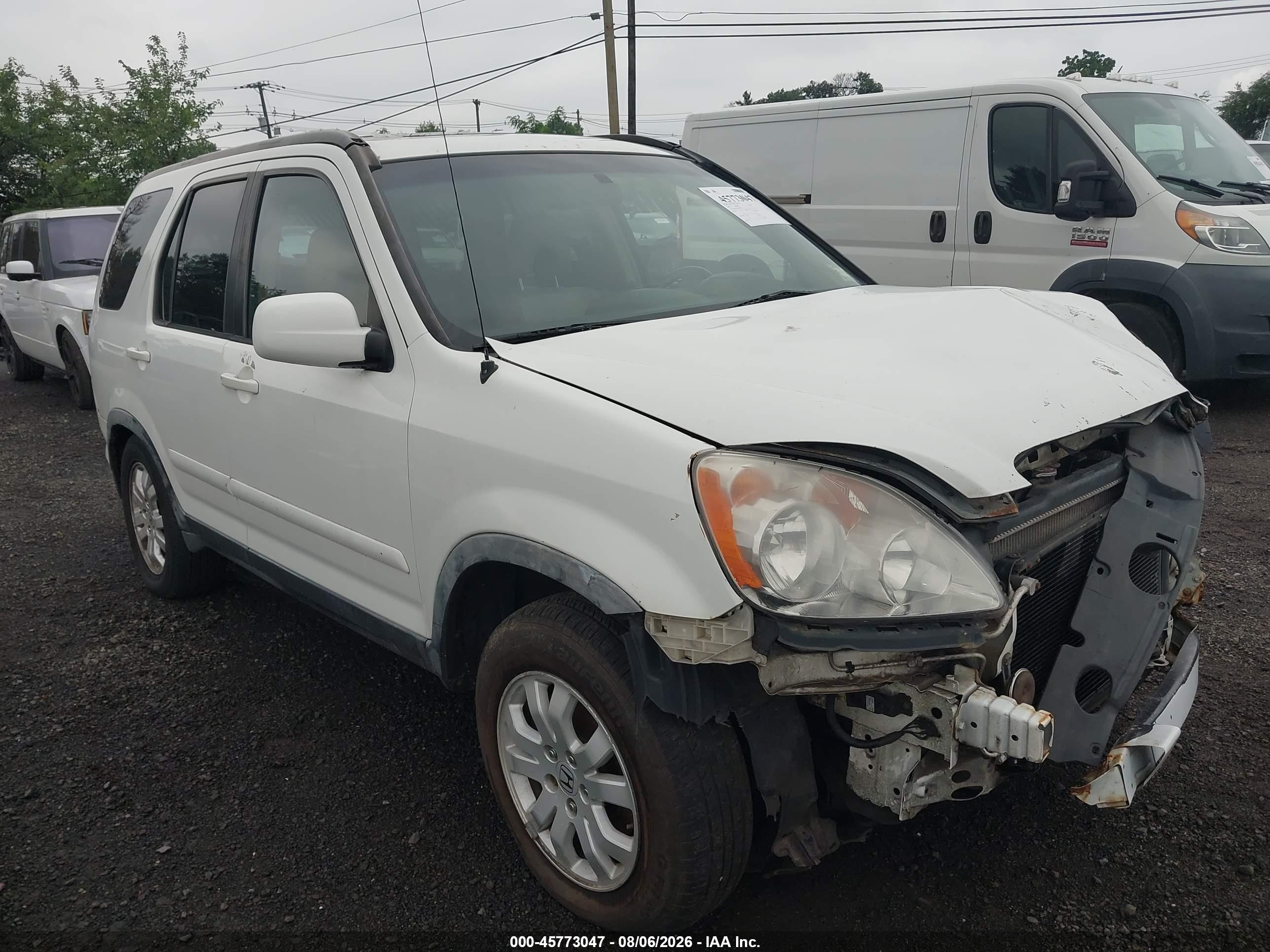 2005 Honda Cr-v Se White vin: JHLRD78965C024352