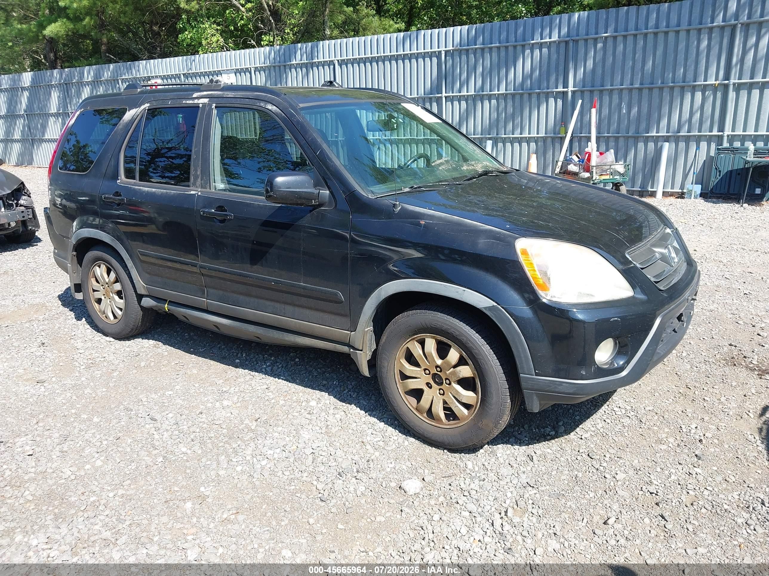 2006 Honda Cr-v Se Black vin: JHLRD78966C044280