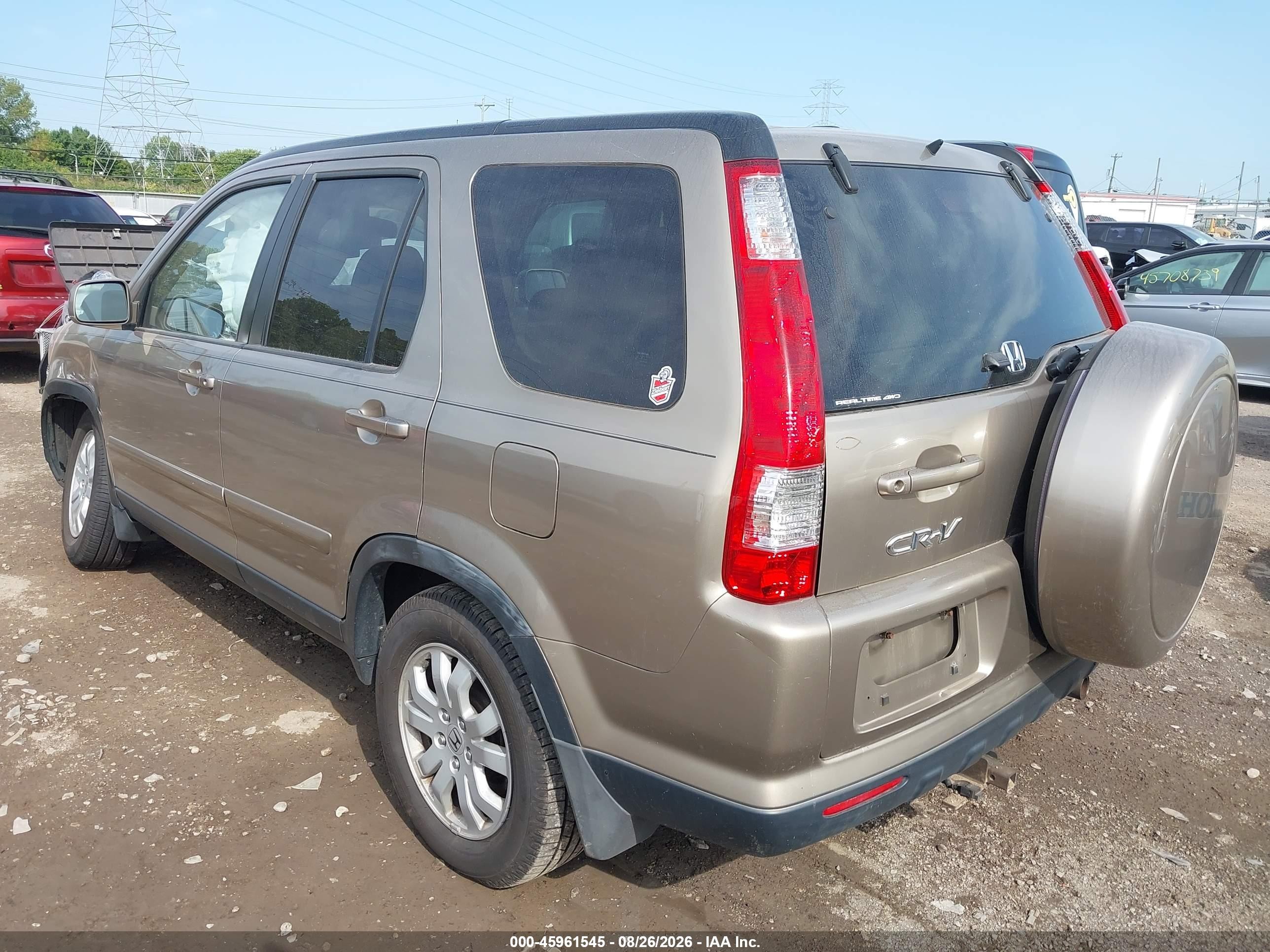 2005 Honda Cr-v Se Gold vin: JHLRD78975C017054