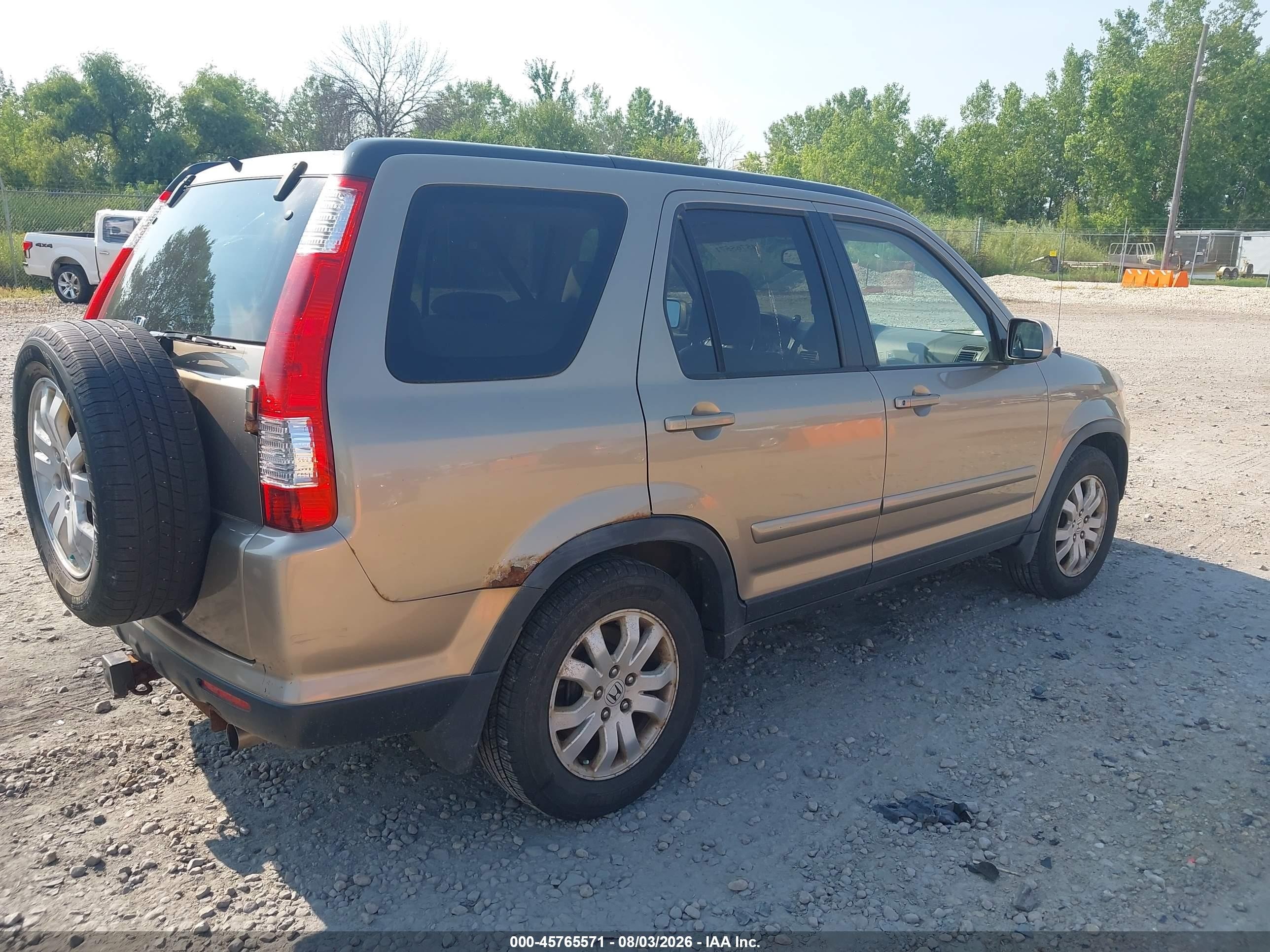 2006 Honda Cr-v Se Gold vin: JHLRD78976C013054