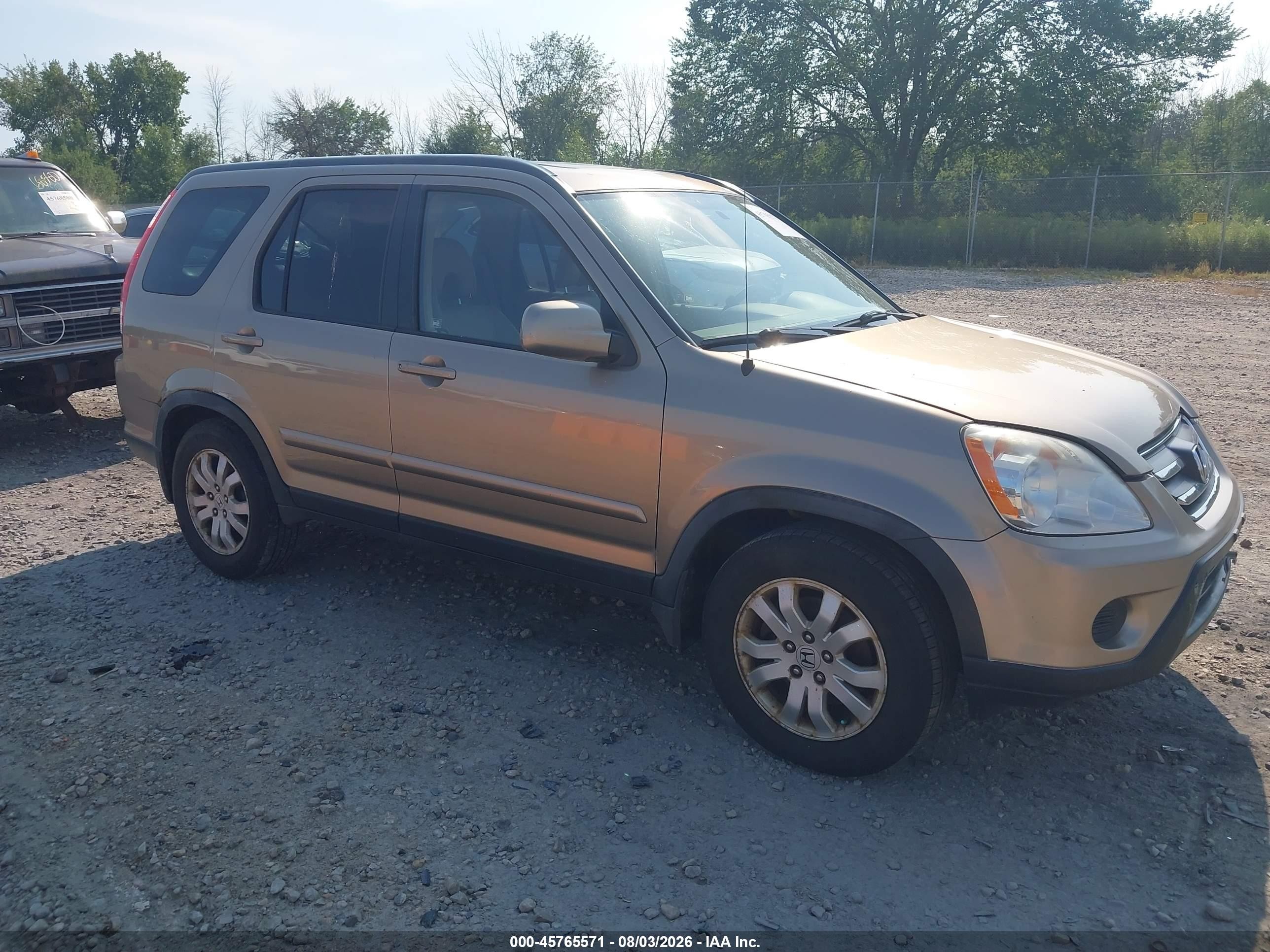 2006 Honda Cr-v Se Gold vin: JHLRD78976C013054