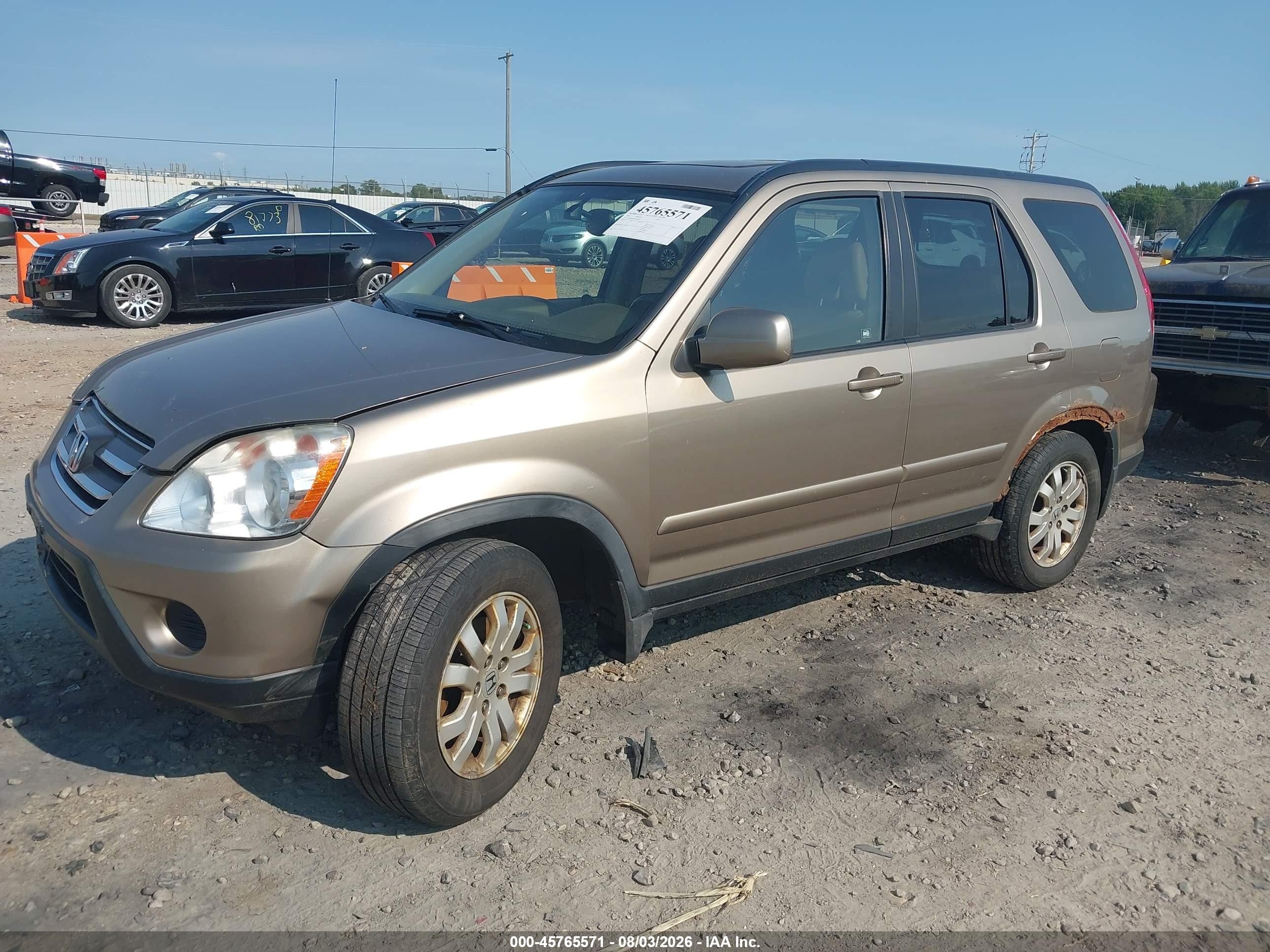 2006 Honda Cr-v Se Gold vin: JHLRD78976C013054