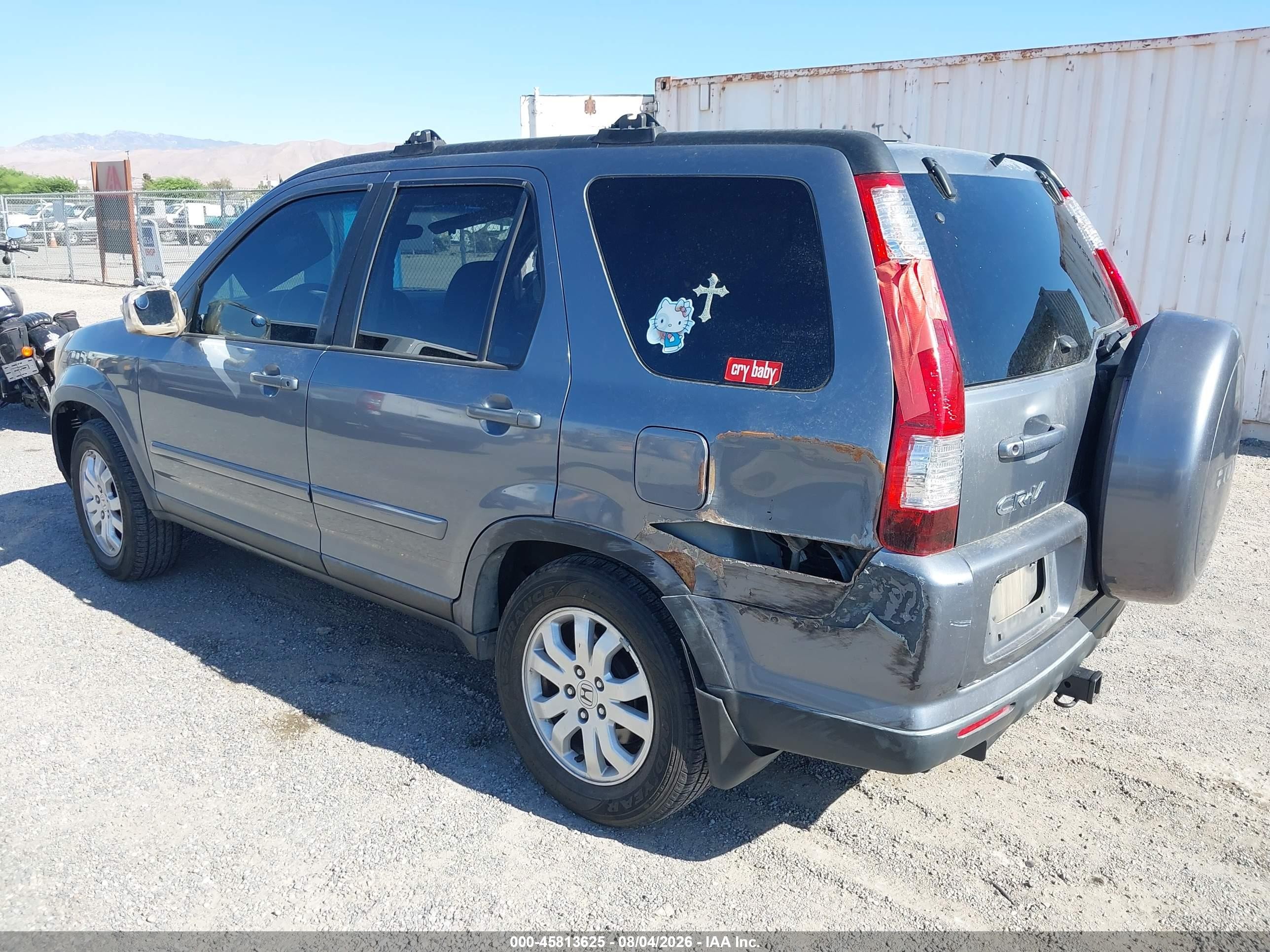 2006 Honda Cr-v Se Gray vin: JHLRD78976C019324