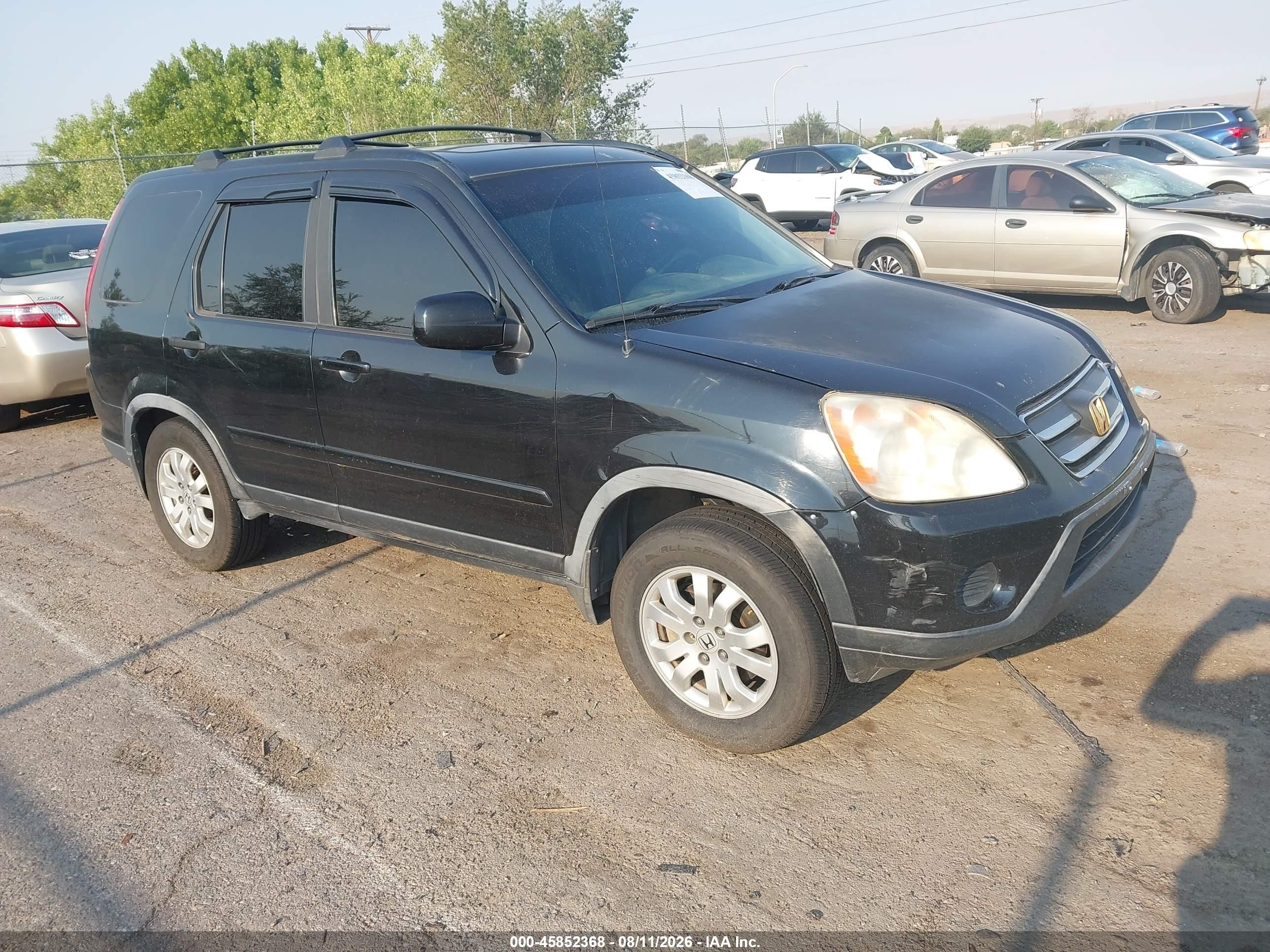 2006 Honda Cr-v Se Black vin: JHLRD78976C059192