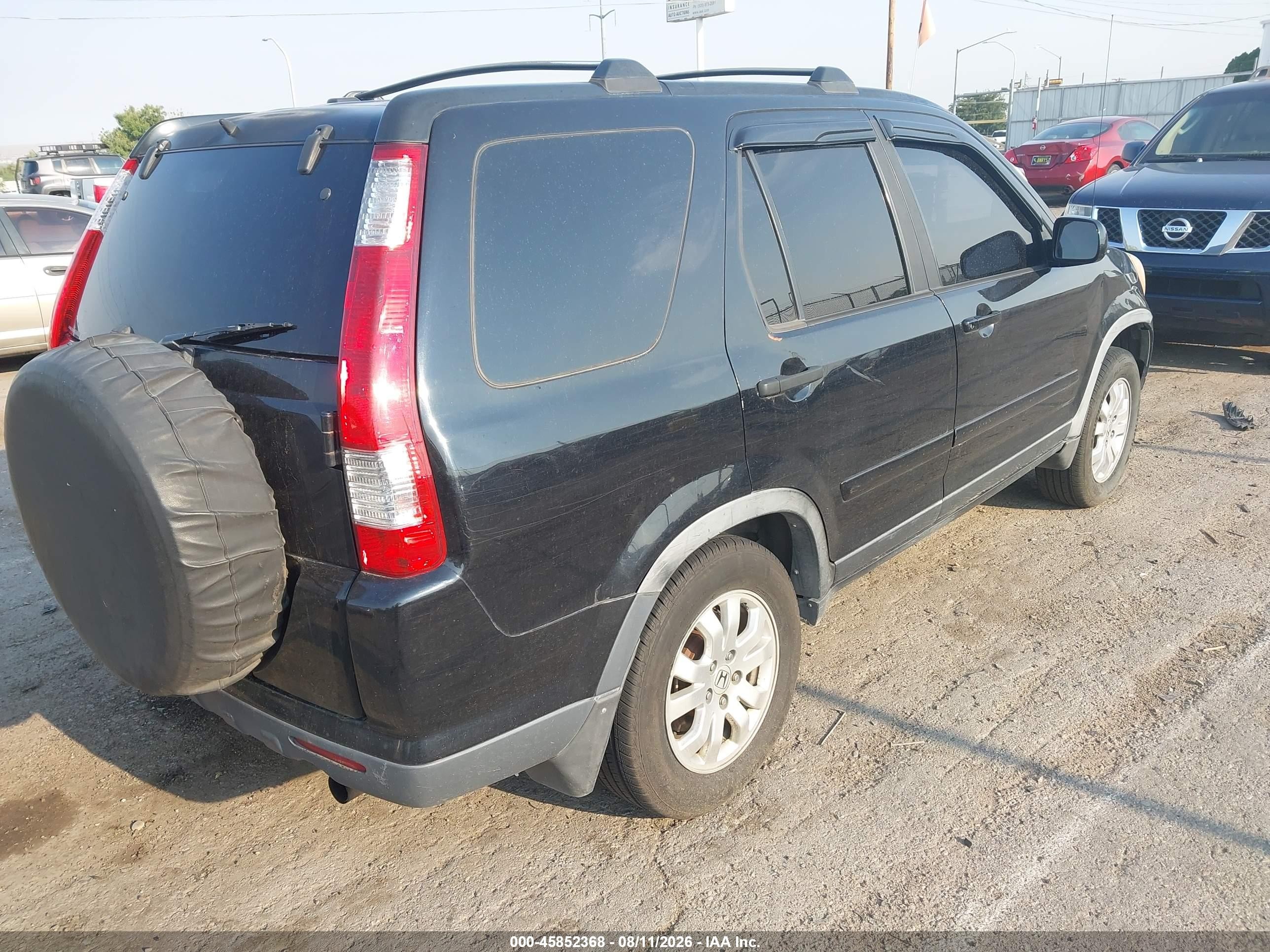 2006 Honda Cr-v Se Black vin: JHLRD78976C059192