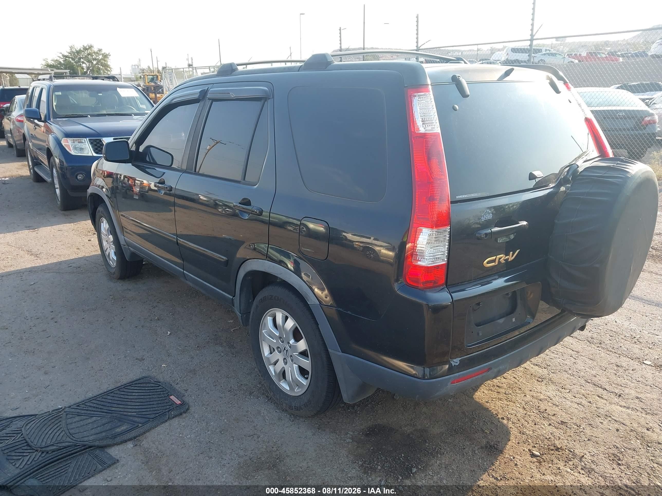2006 Honda Cr-v Se Black vin: JHLRD78976C059192
