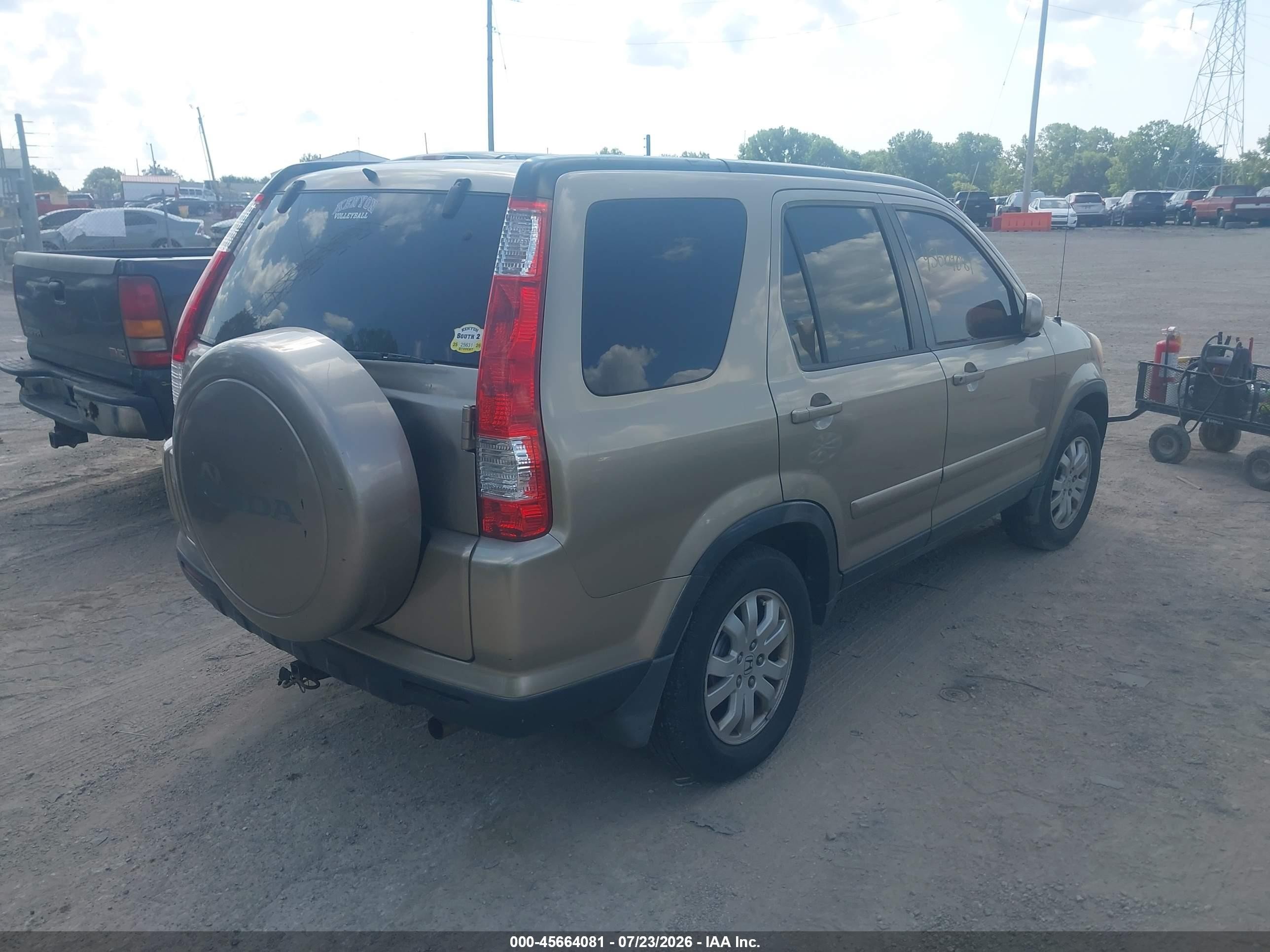2005 Honda Cr-v Se Beige vin: JHLRD78985C008959