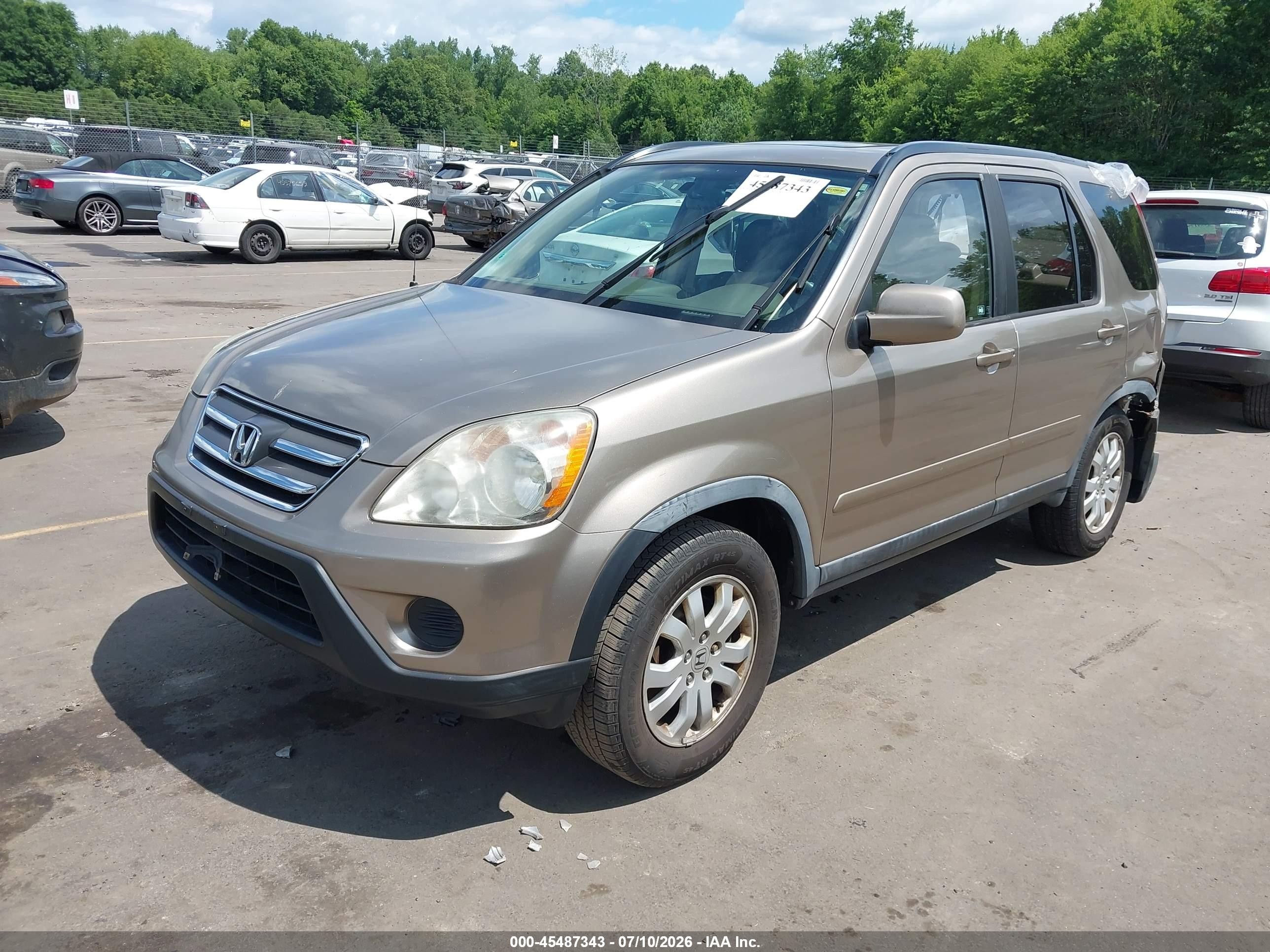 2006 Honda Cr-v Se Champagne vin: JHLRD78986C001981