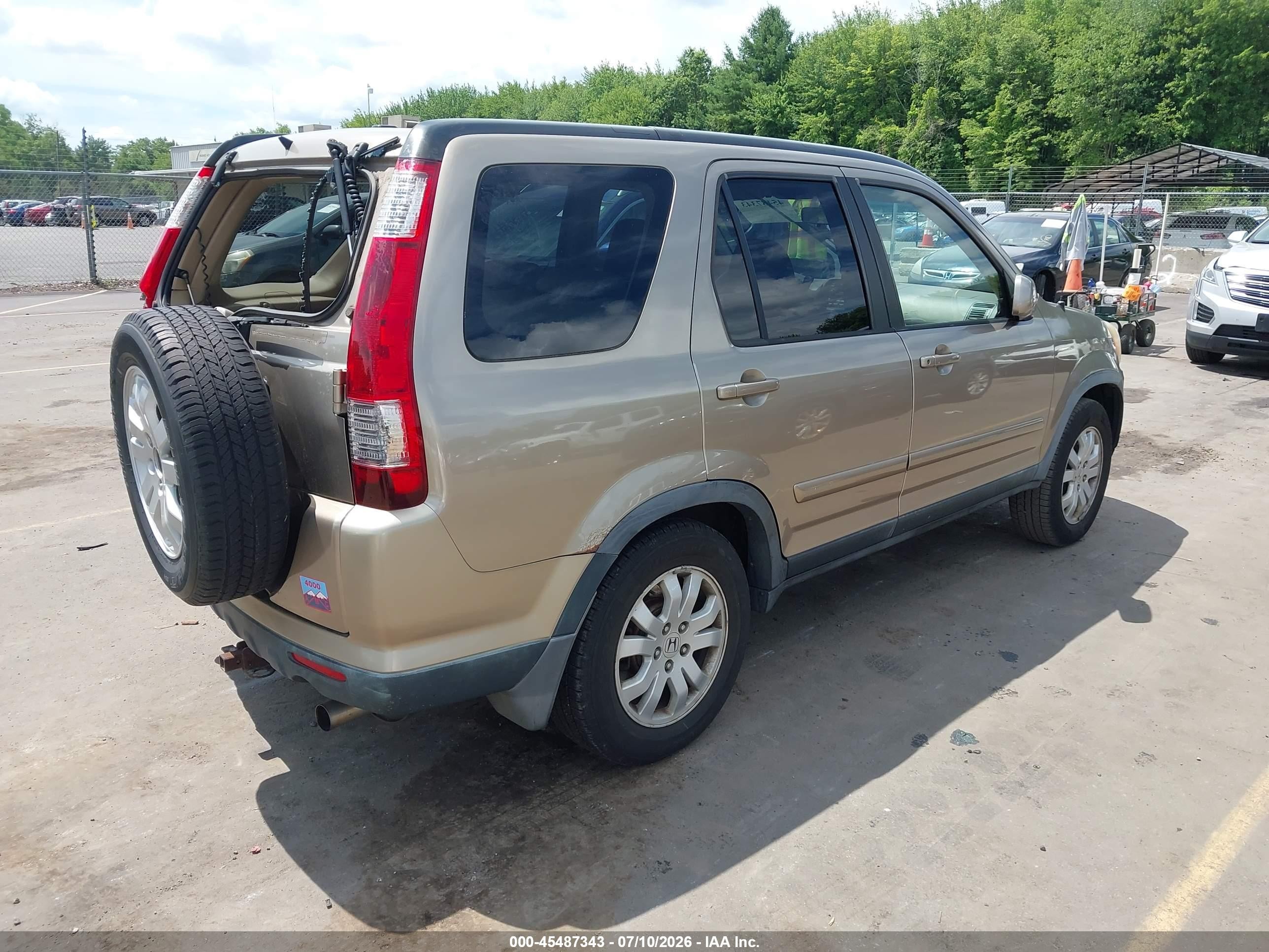 2006 Honda Cr-v Se Champagne vin: JHLRD78986C001981