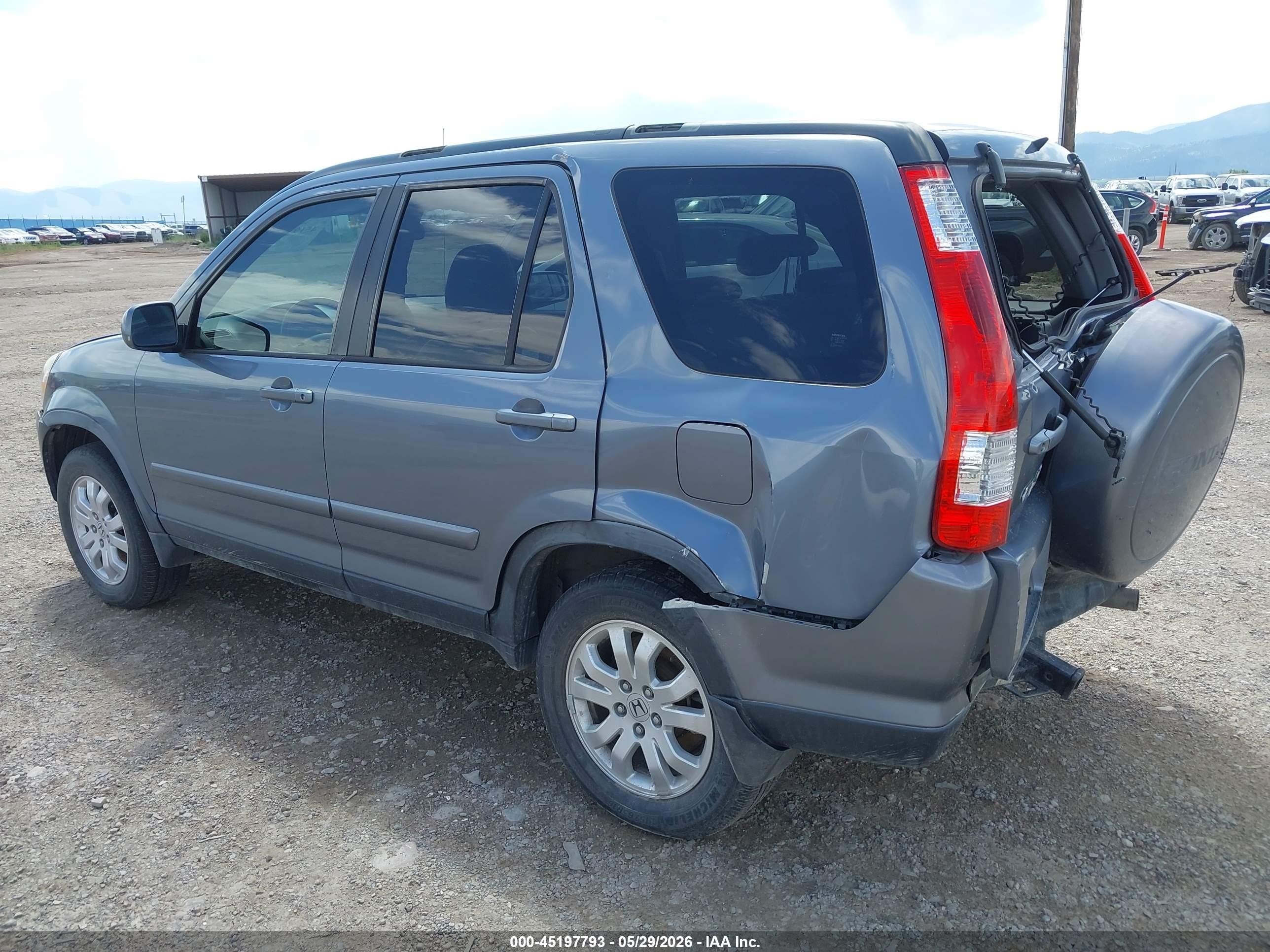 2006 Honda Cr-v Se Blue vin: JHLRD78996C014075