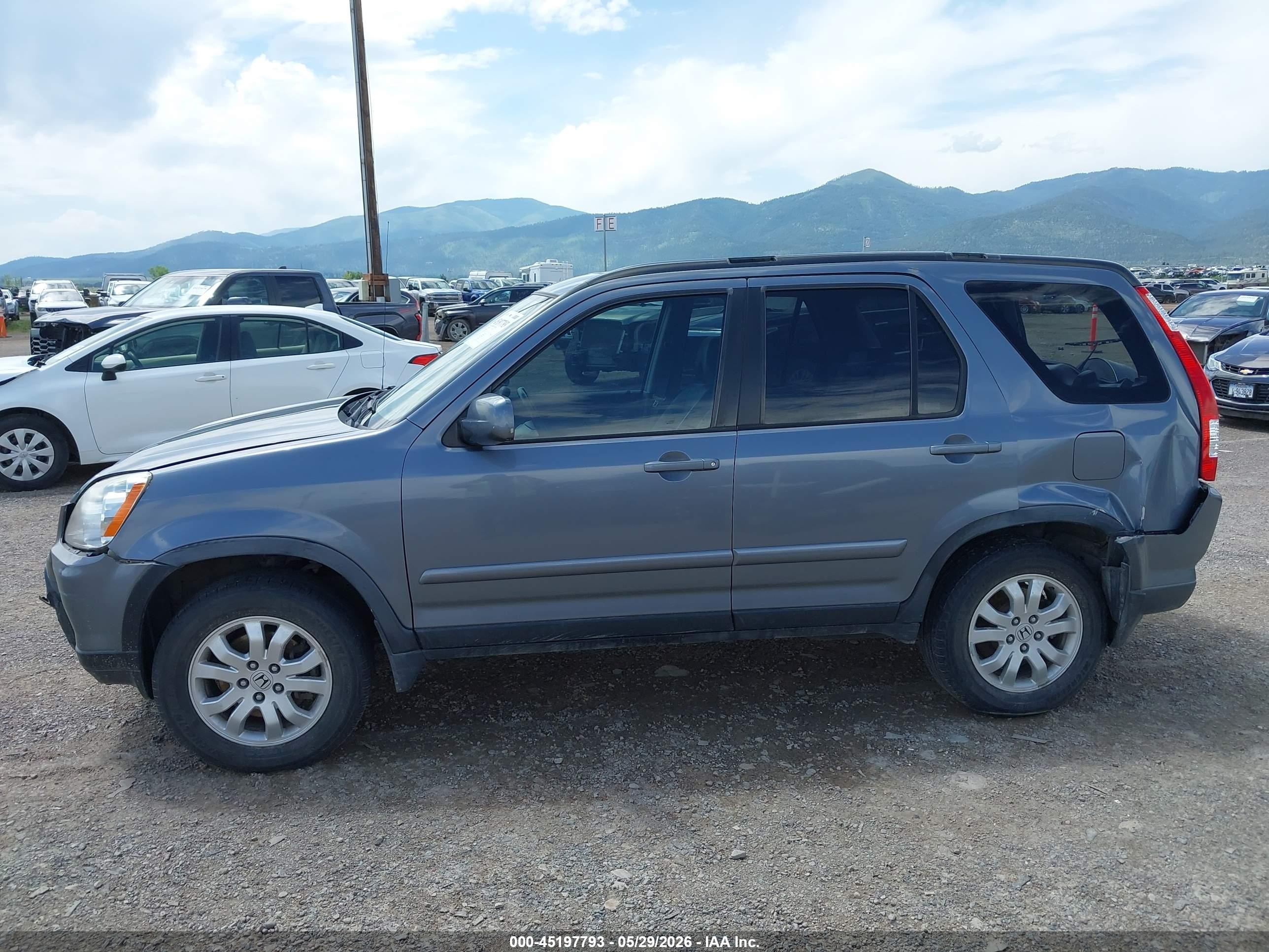 2006 Honda Cr-v Se Blue vin: JHLRD78996C014075