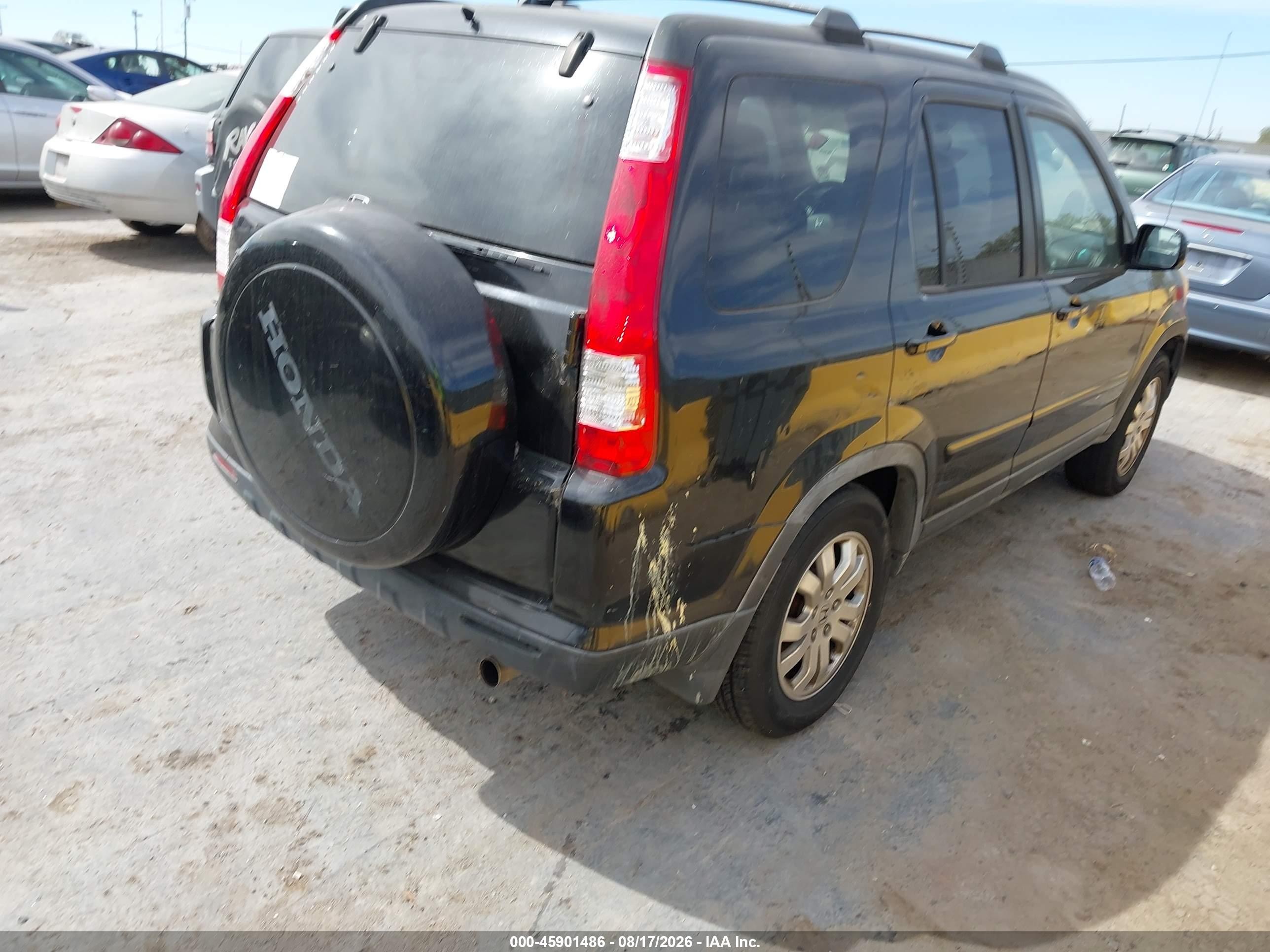 2006 Honda Cr-v Se Black vin: JHLRD78996C019650