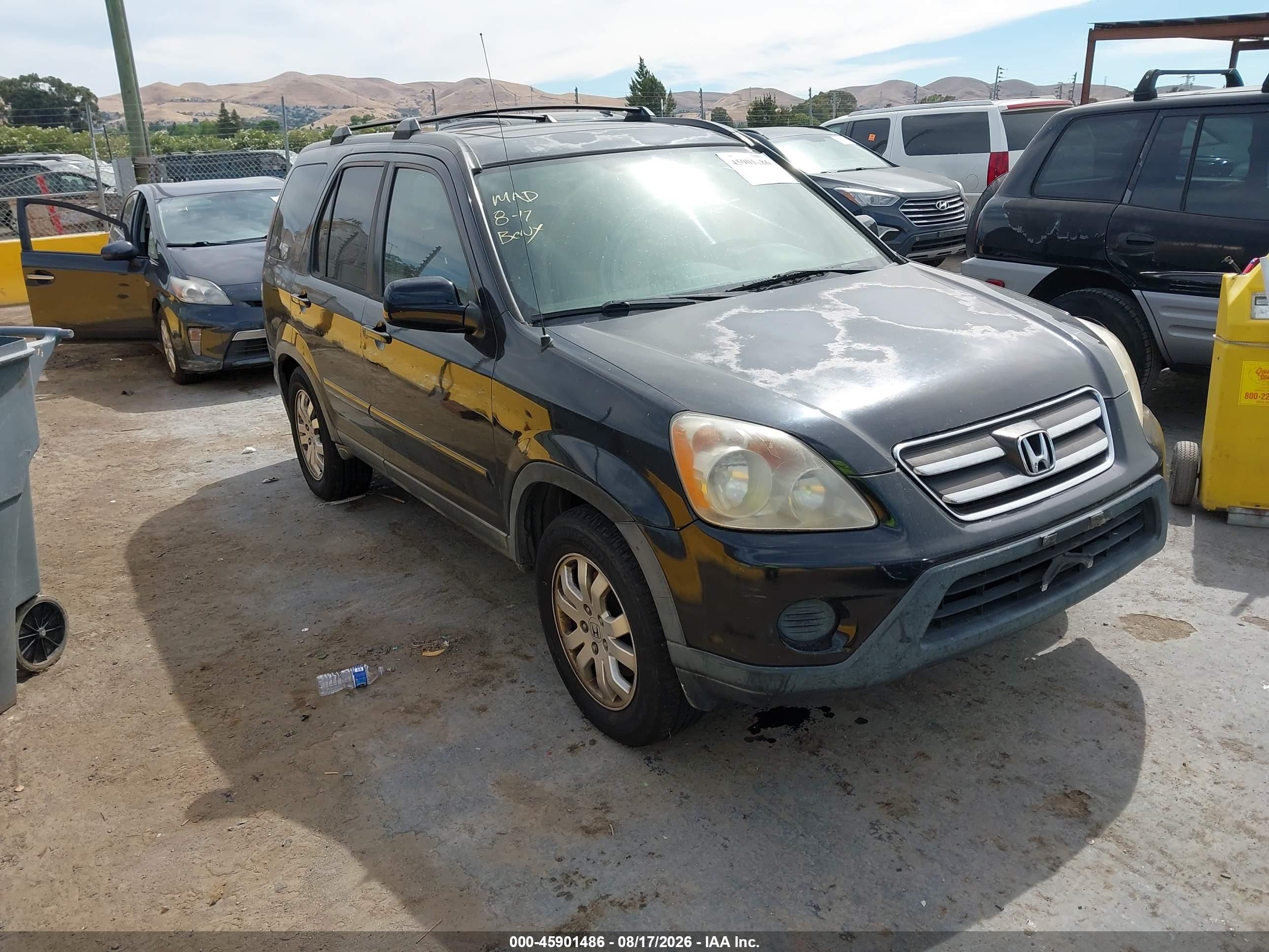 2006 Honda Cr-v Se Black vin: JHLRD78996C019650