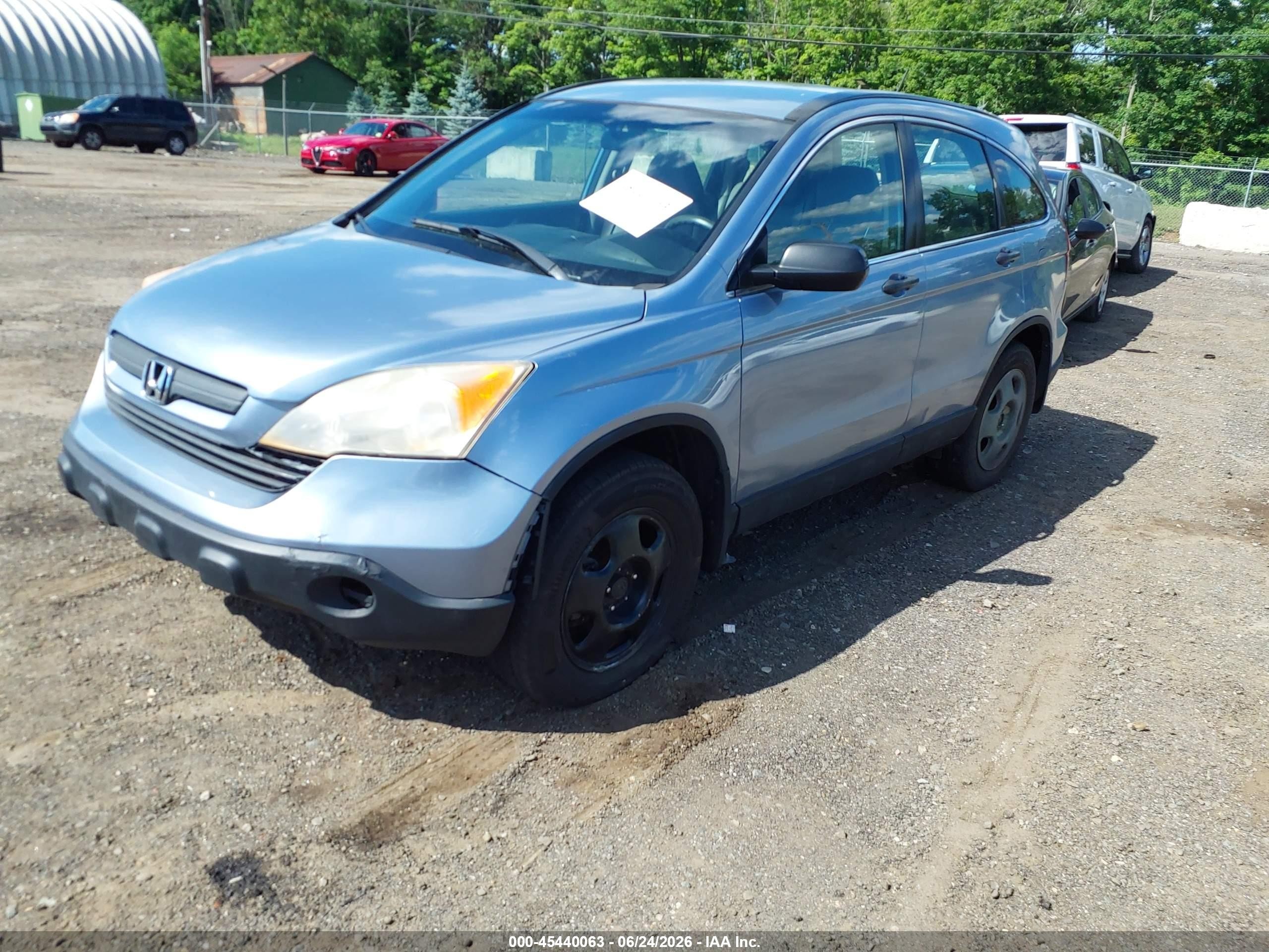 2007 Honda Cr-v Lx Blue vin: JHLRE38307C003369