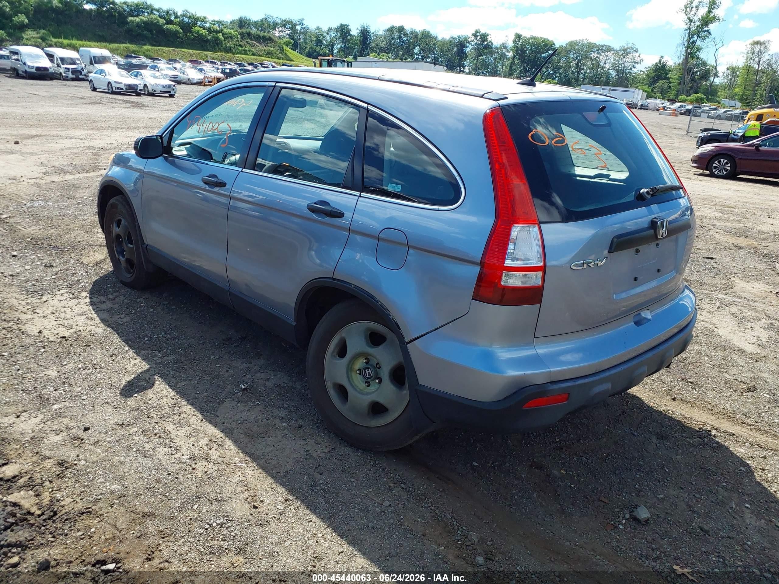 2007 Honda Cr-v Lx Blue vin: JHLRE38307C003369