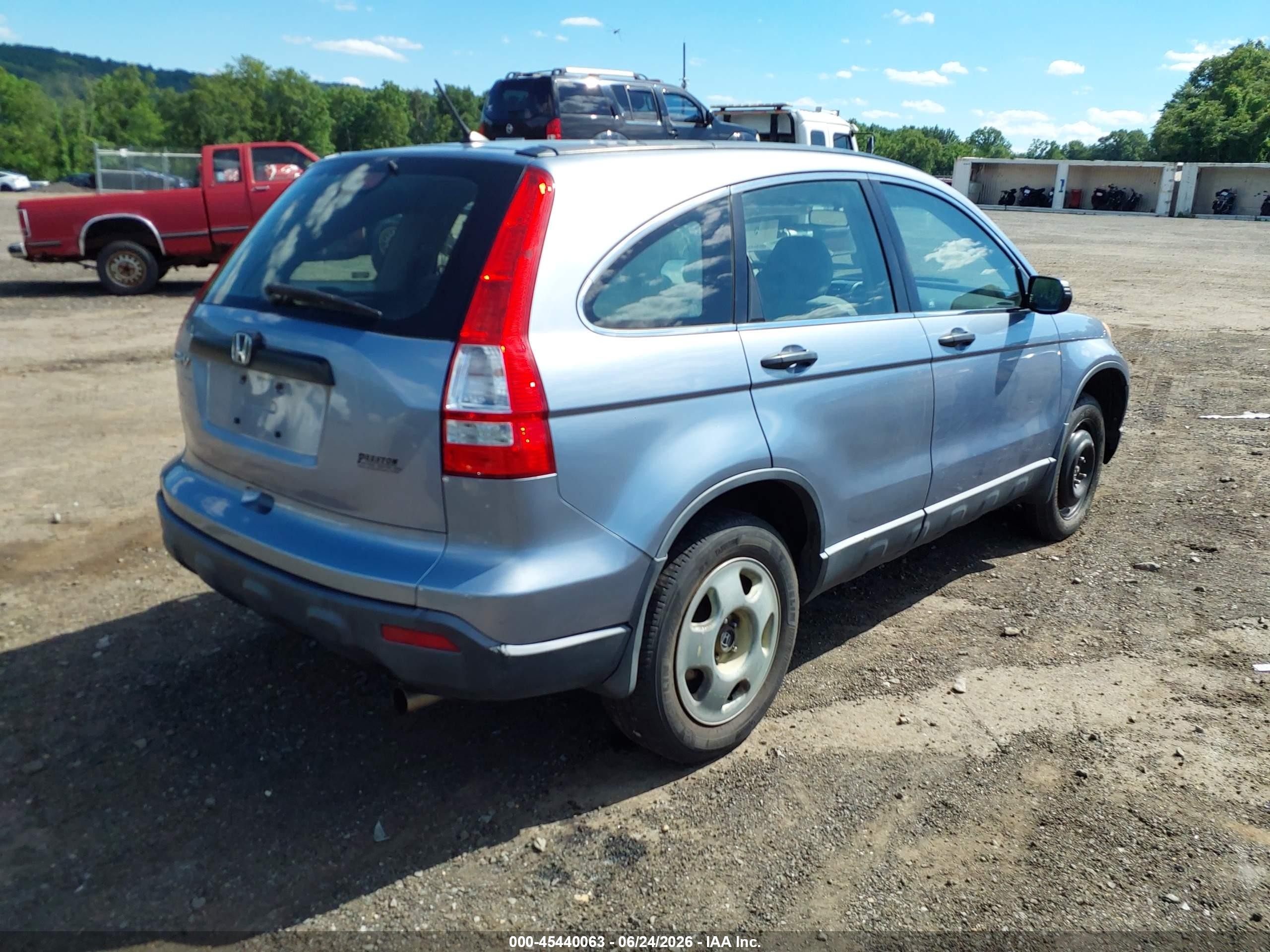 2007 Honda Cr-v Lx Blue vin: JHLRE38307C003369