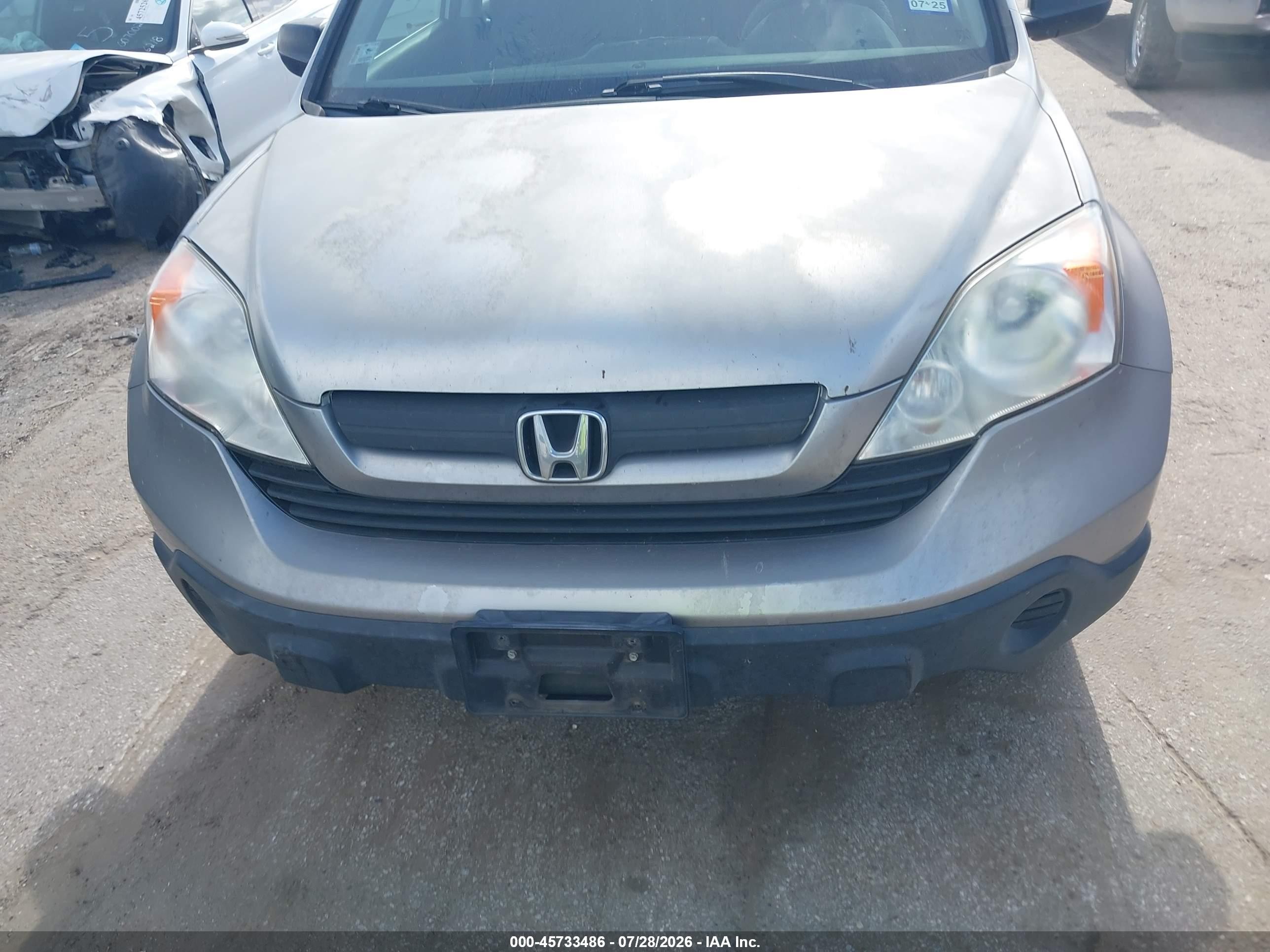 2007 Honda Cr-v Lx Silver vin: JHLRE38307C008510