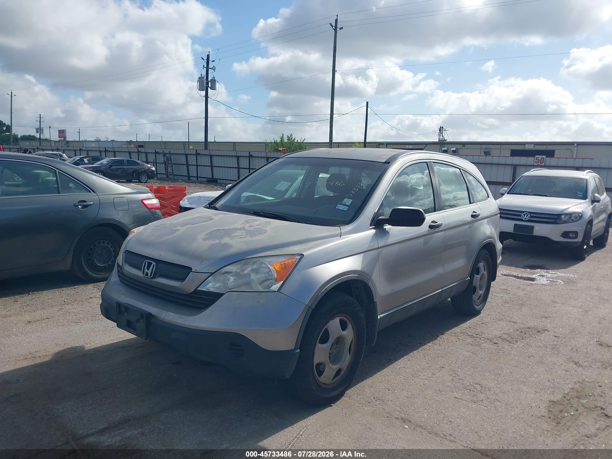 2007 Honda Cr-v Lx Silver vin: JHLRE38307C008510