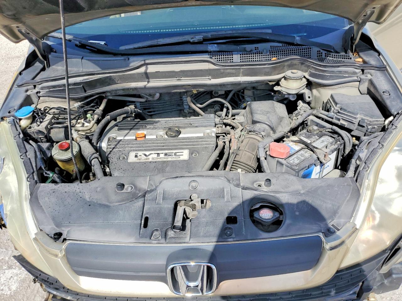 2007 Honda Cr-v Lx Tan vin: JHLRE38307C020334