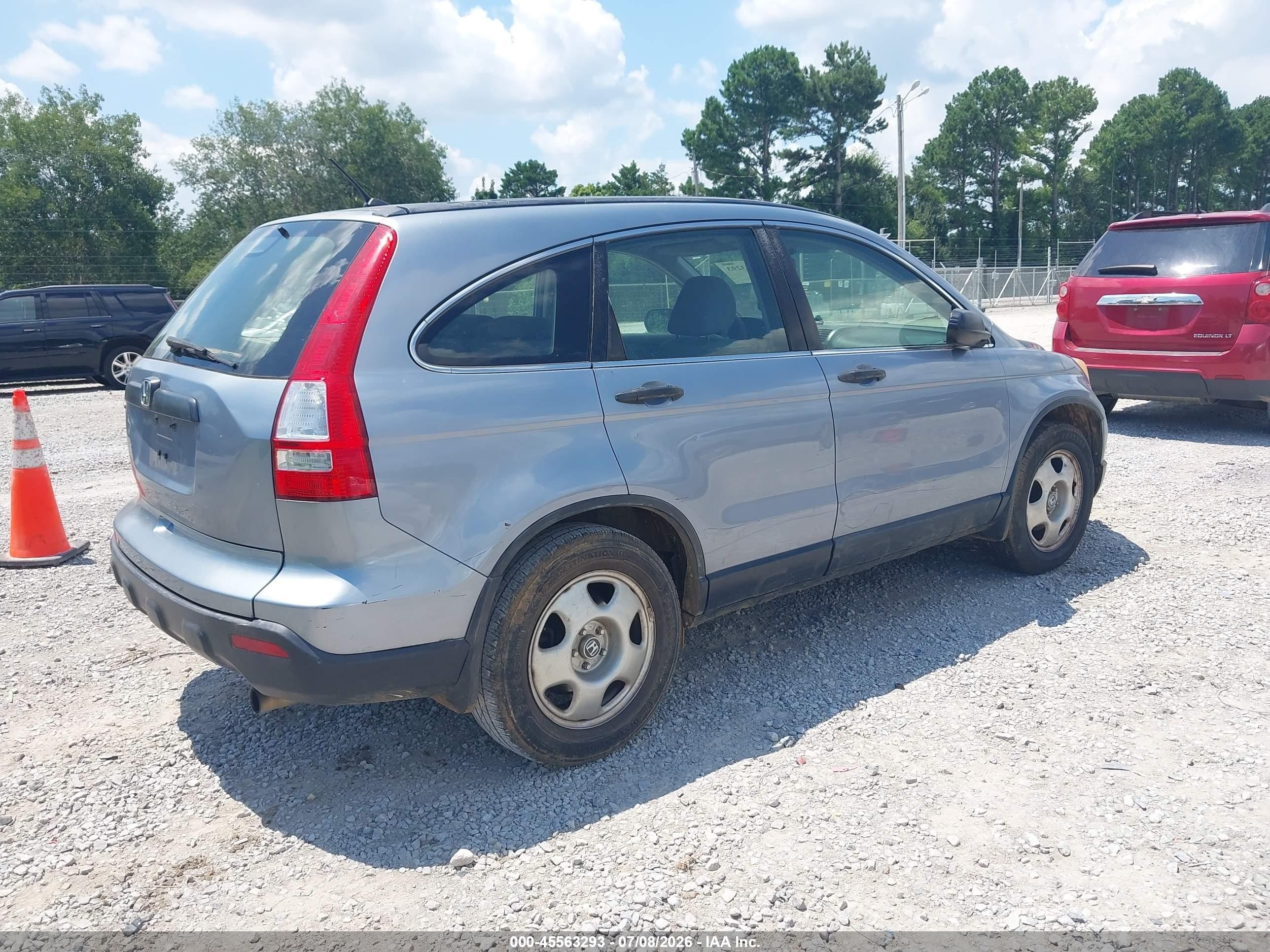 2007 Honda Cr-v Lx Blue vin: JHLRE38307C024237