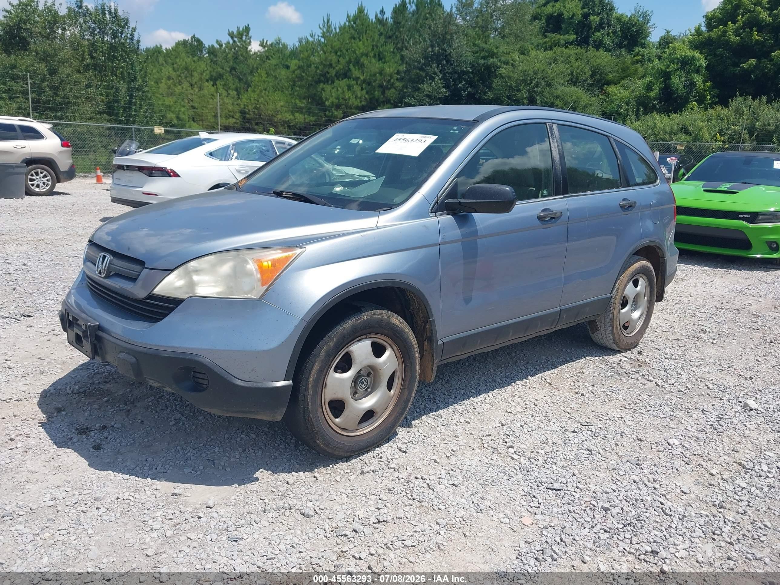 2007 Honda Cr-v Lx Blue vin: JHLRE38307C024237