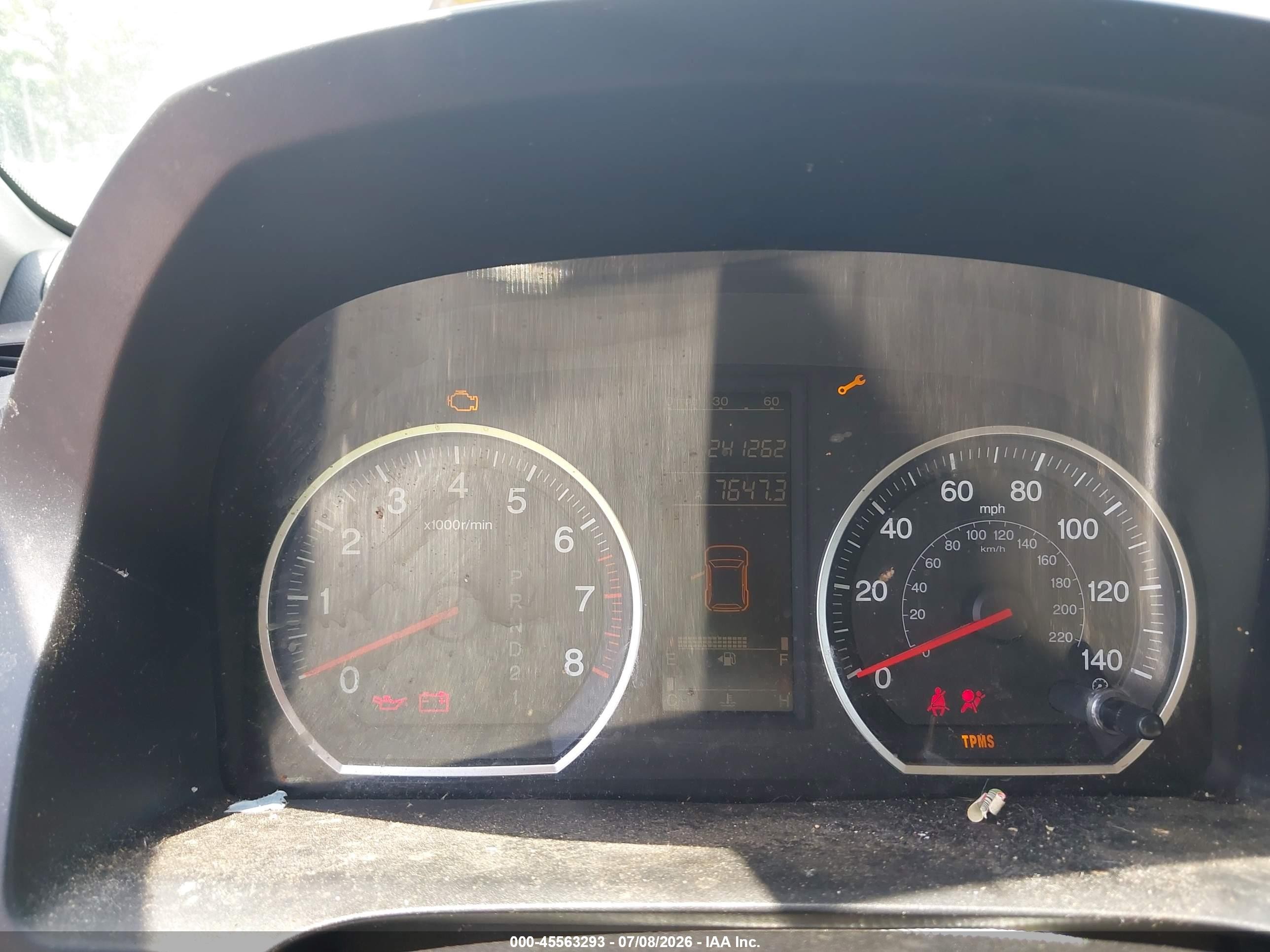 2007 Honda Cr-v Lx Blue vin: JHLRE38307C024237