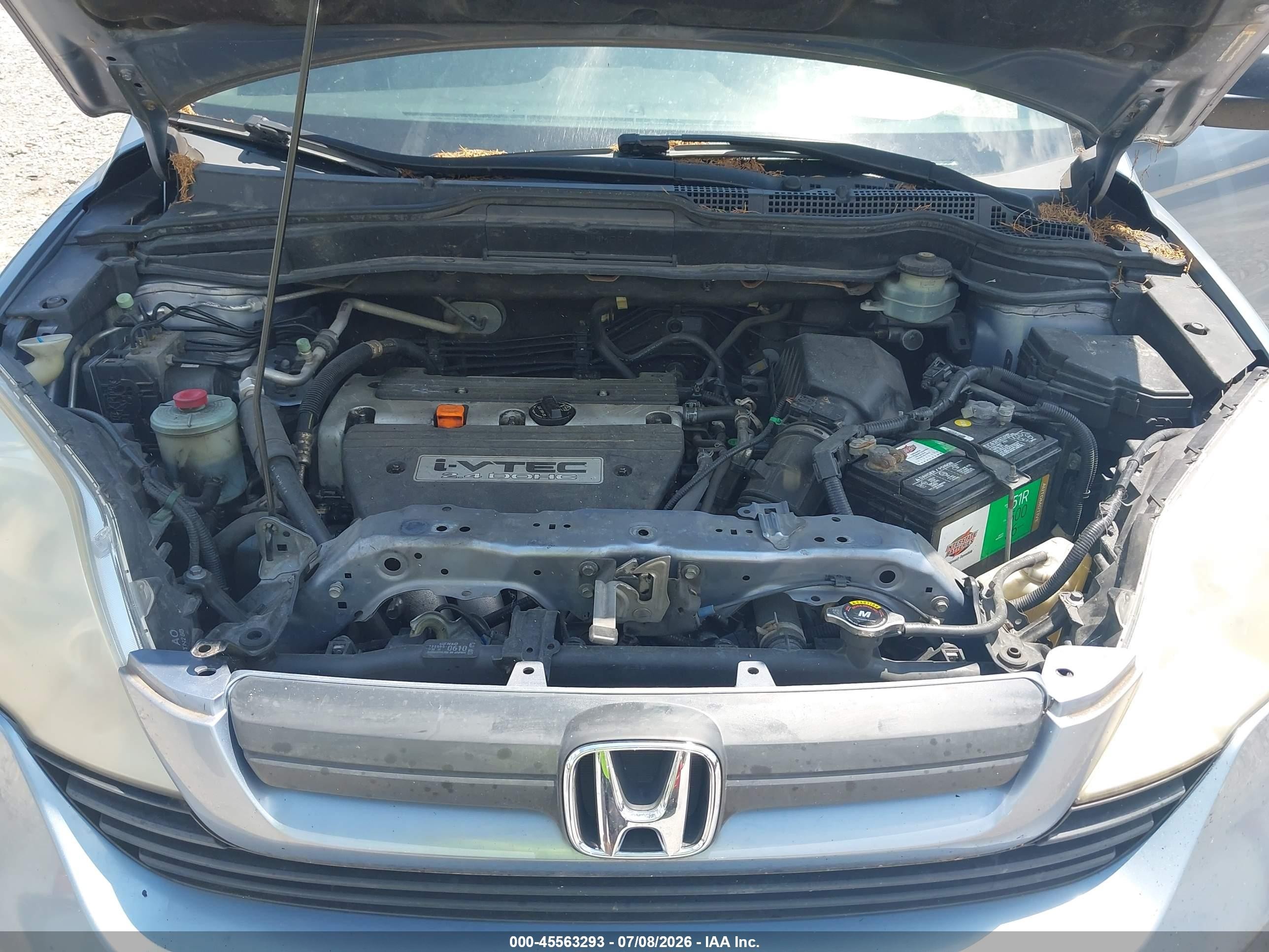 2007 Honda Cr-v Lx Blue vin: JHLRE38307C024237