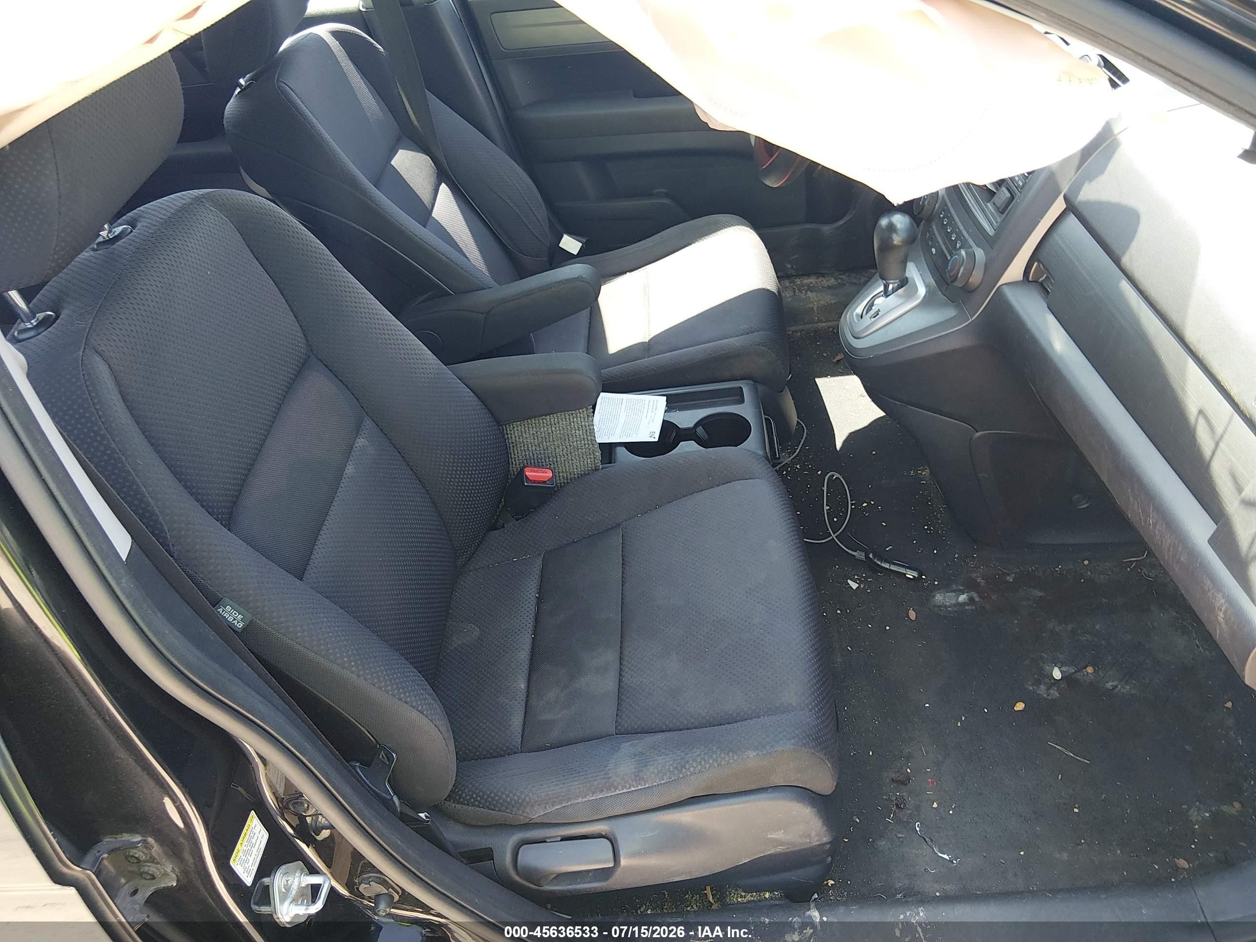 2007 Honda Cr-v Lx Black vin: JHLRE38307C030667