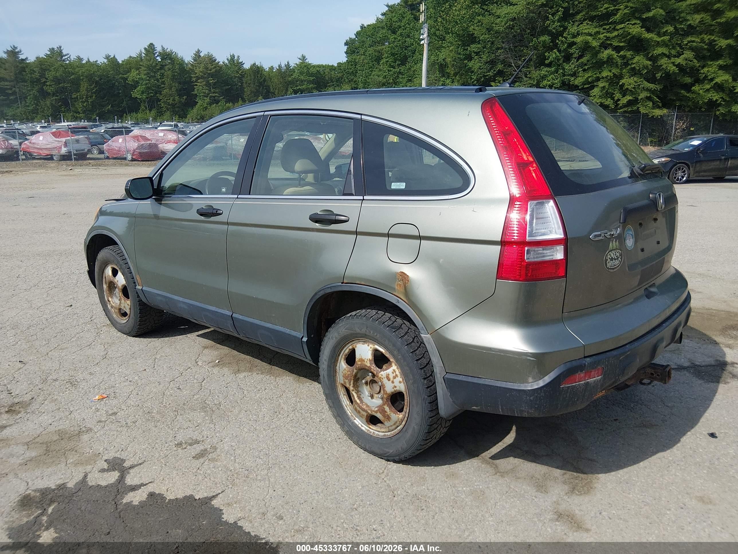 2008 Honda Cr-v Lx Green vin: JHLRE38308C005589