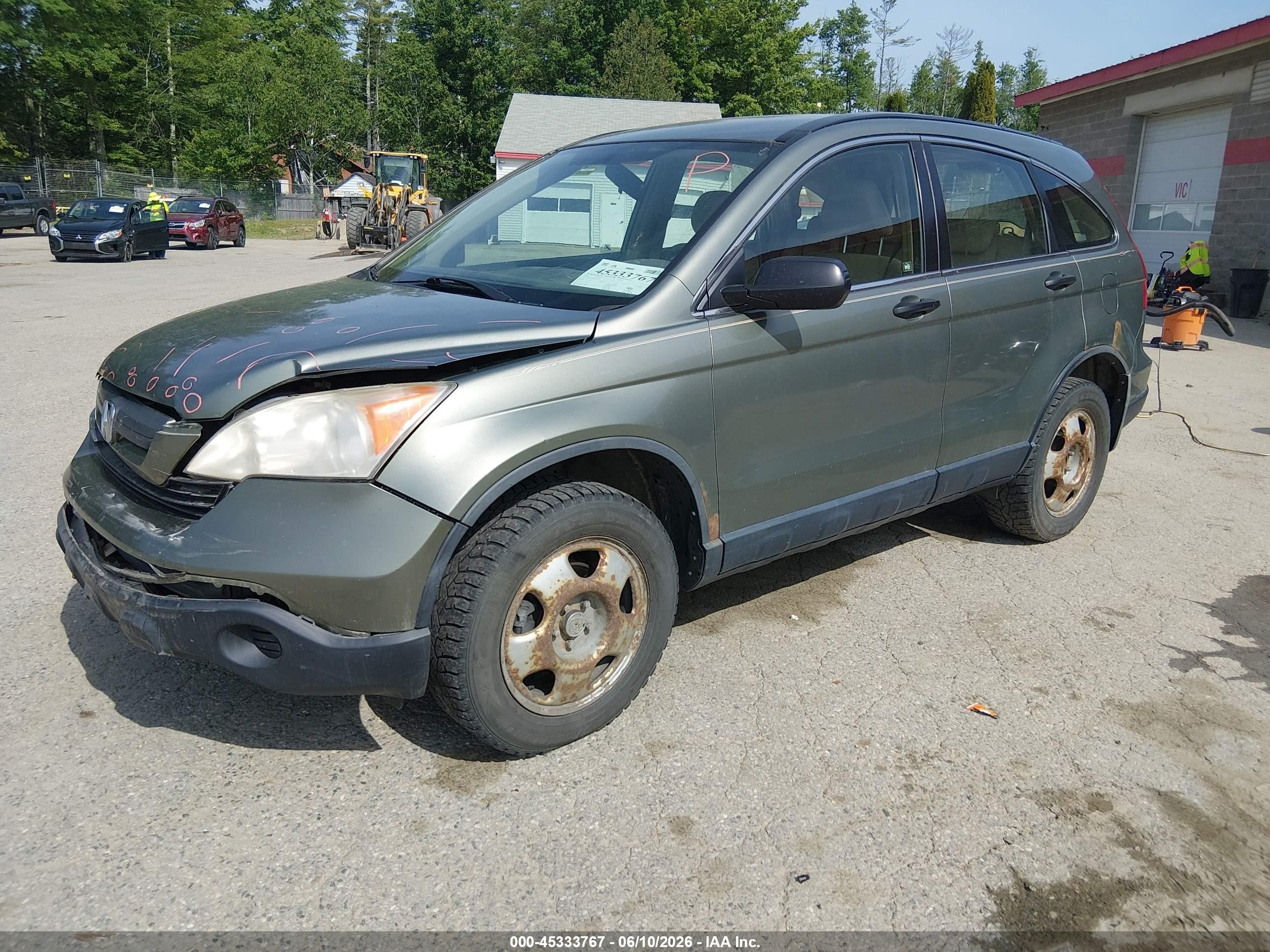 2008 Honda Cr-v Lx Green vin: JHLRE38308C005589
