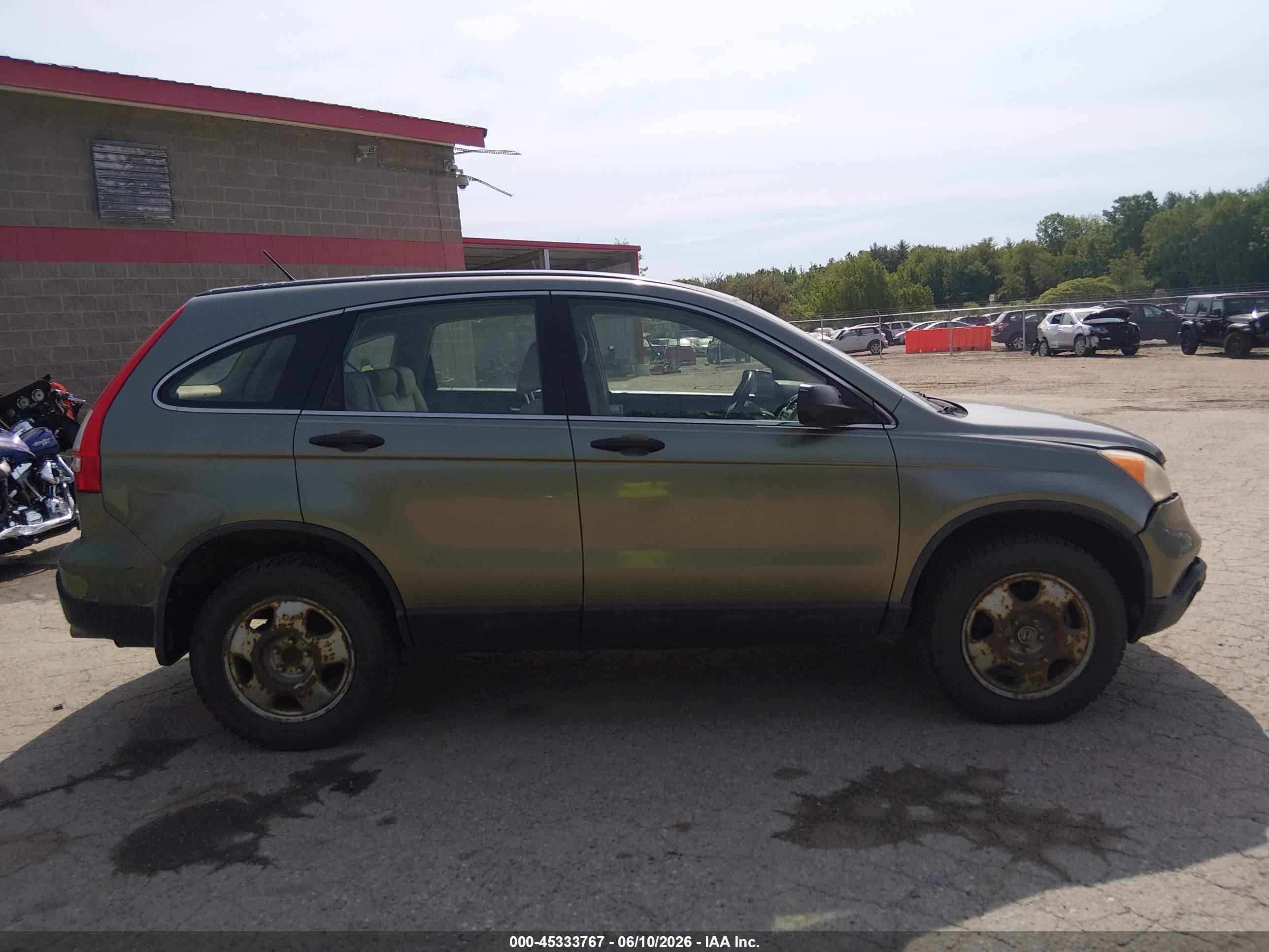 2008 Honda Cr-v Lx Green vin: JHLRE38308C005589
