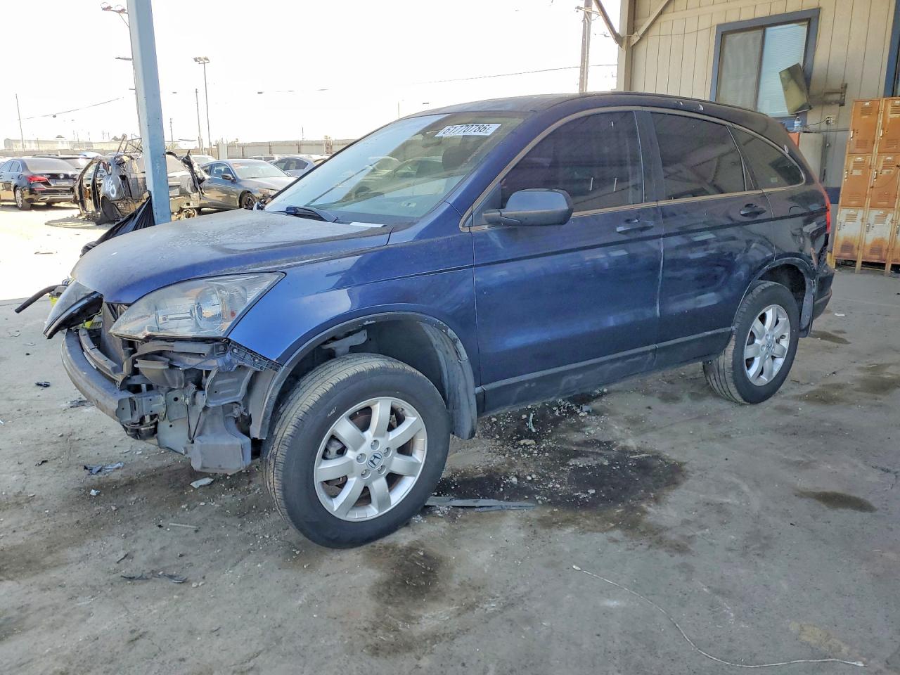 2008 Honda Cr-v Lx Blue vin: JHLRE38308C027818