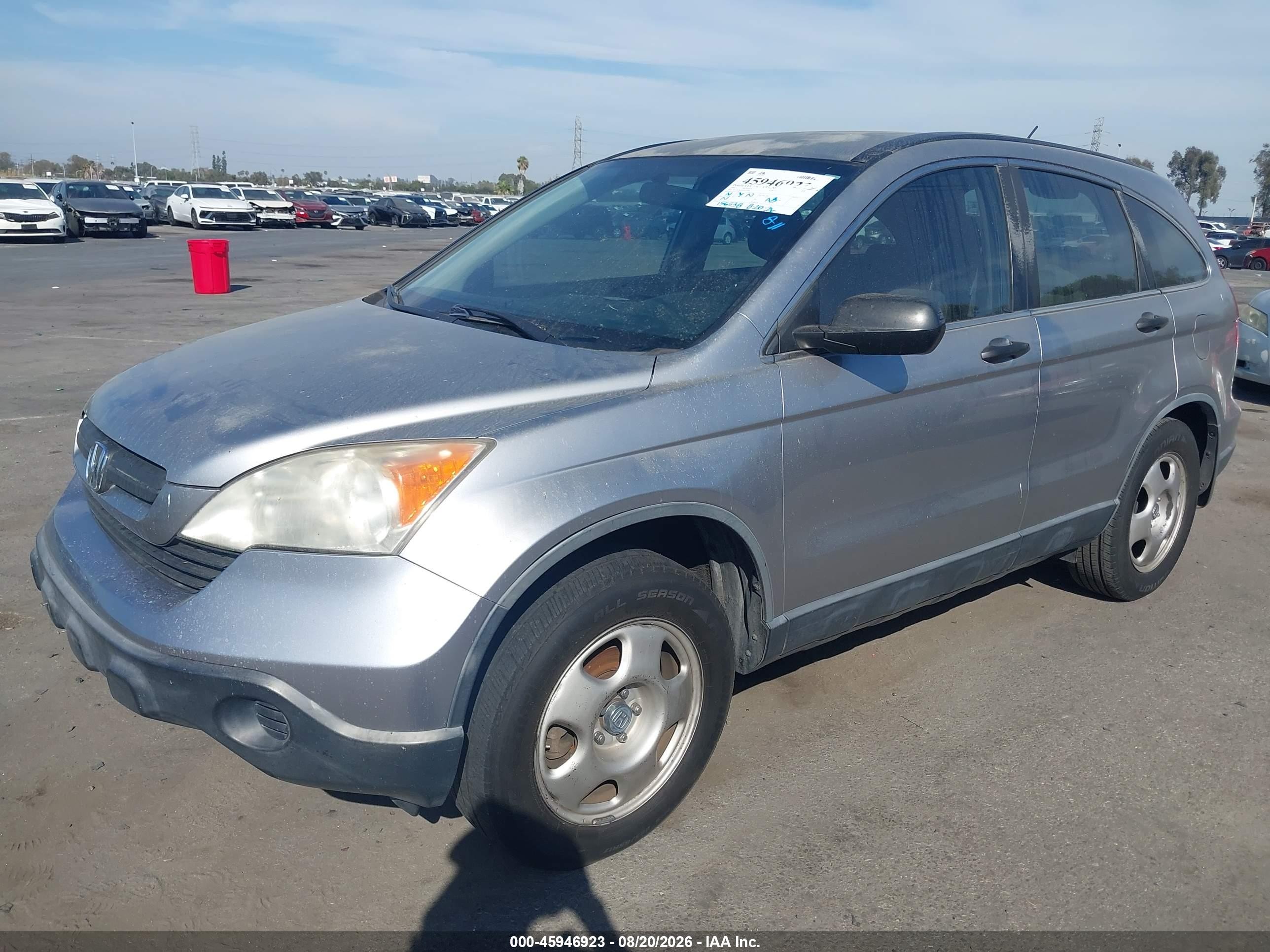 2007 Honda Cr-v Lx Silver vin: JHLRE38317C011688