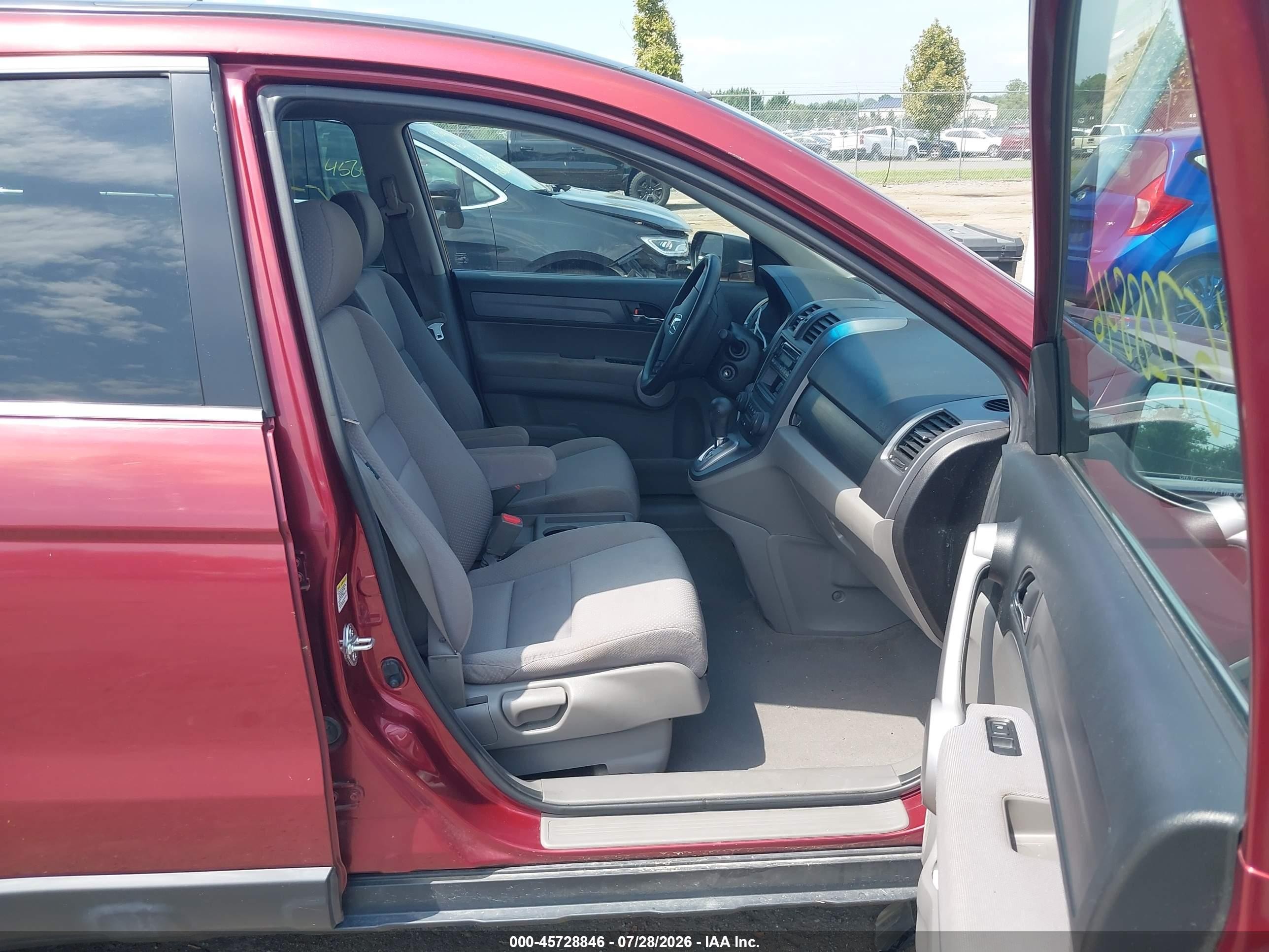 2007 Honda Cr-v Lx Maroon vin: JHLRE38317C021802