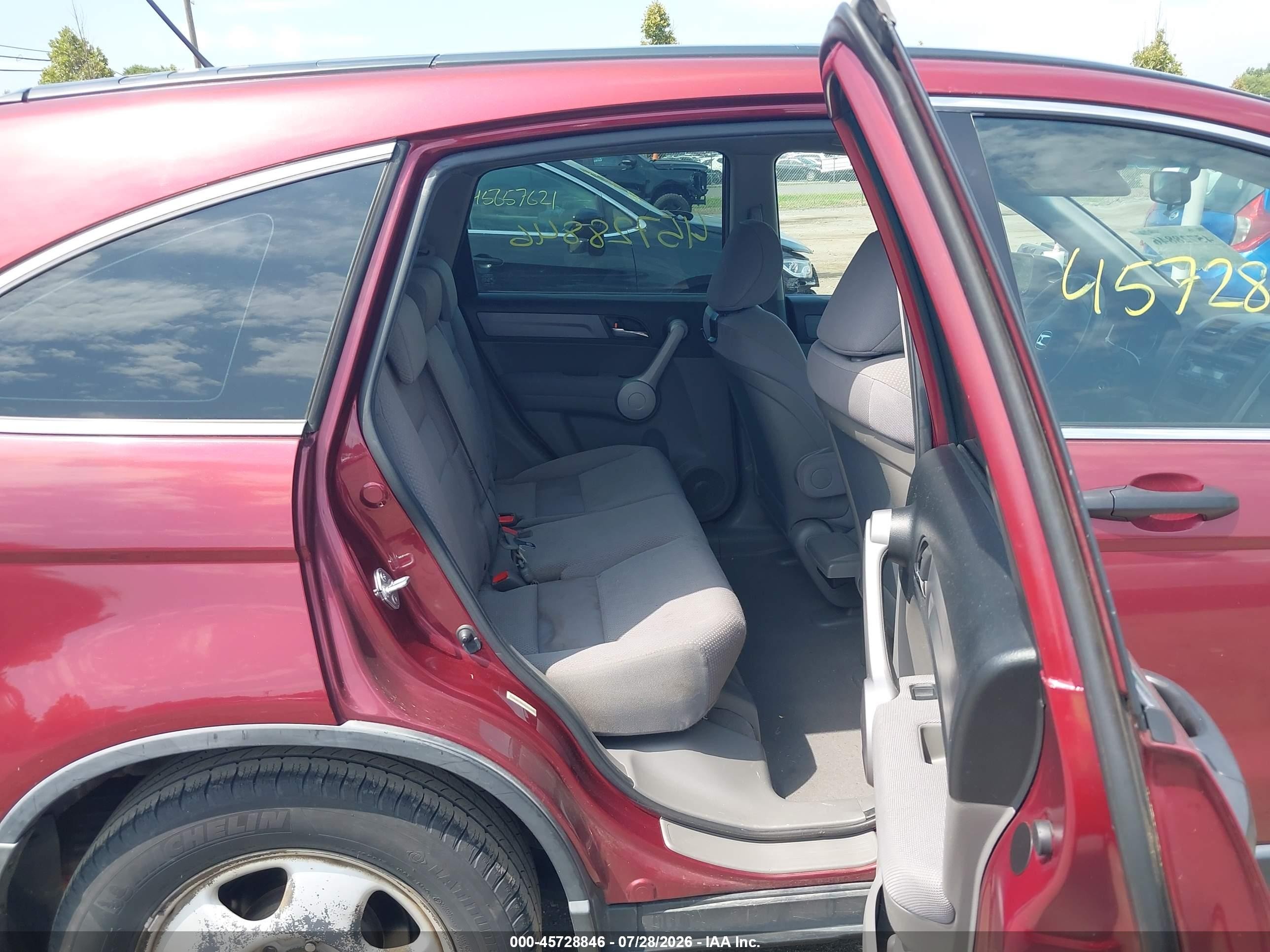 2007 Honda Cr-v Lx Maroon vin: JHLRE38317C021802