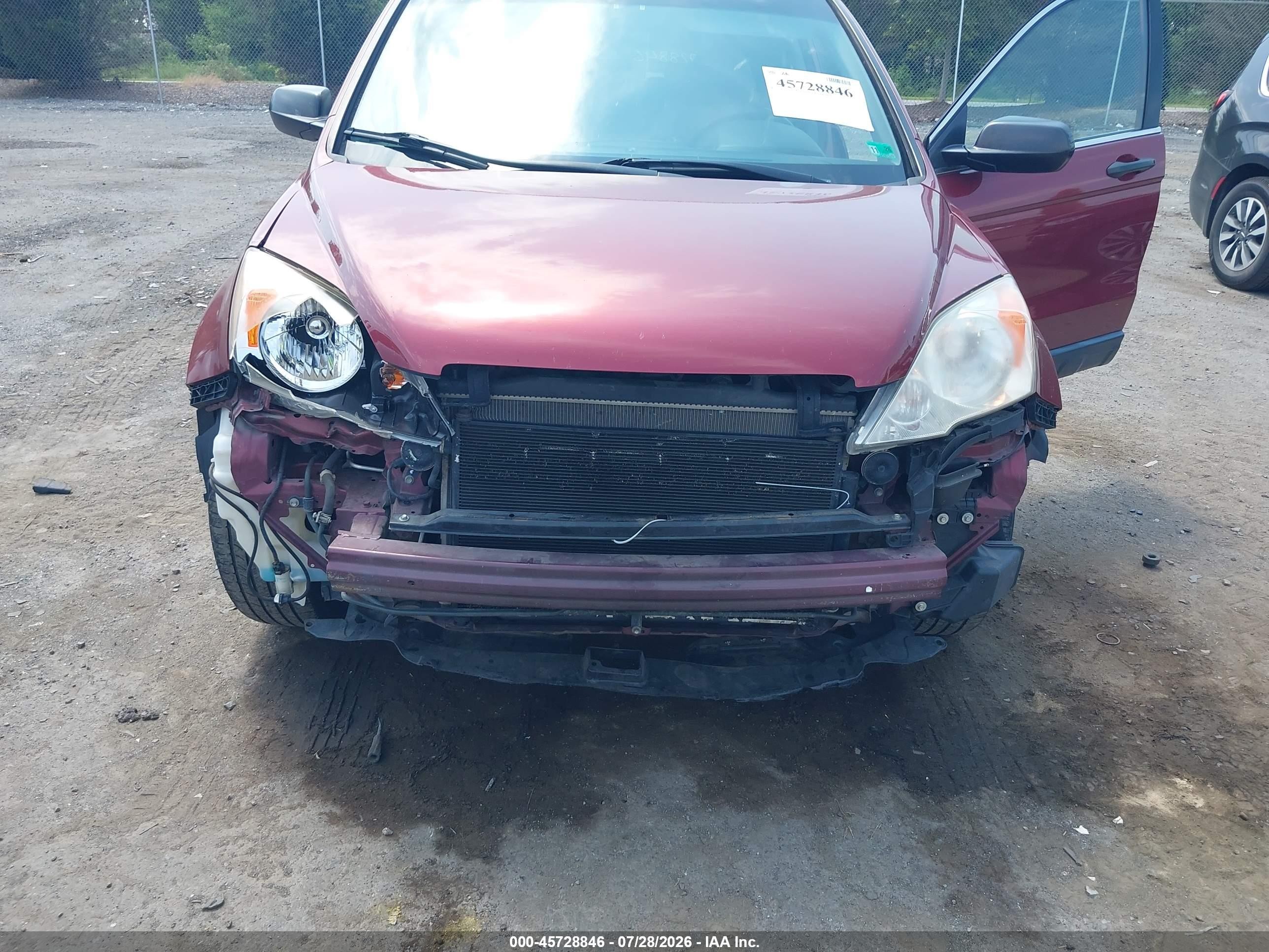 2007 Honda Cr-v Lx Maroon vin: JHLRE38317C021802