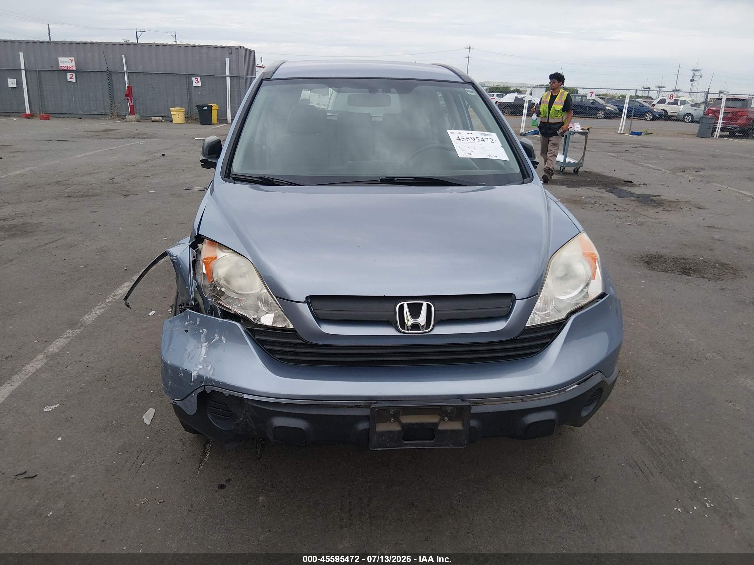 2007 Honda Cr-v Lx Light Blue vin: JHLRE38317C026630