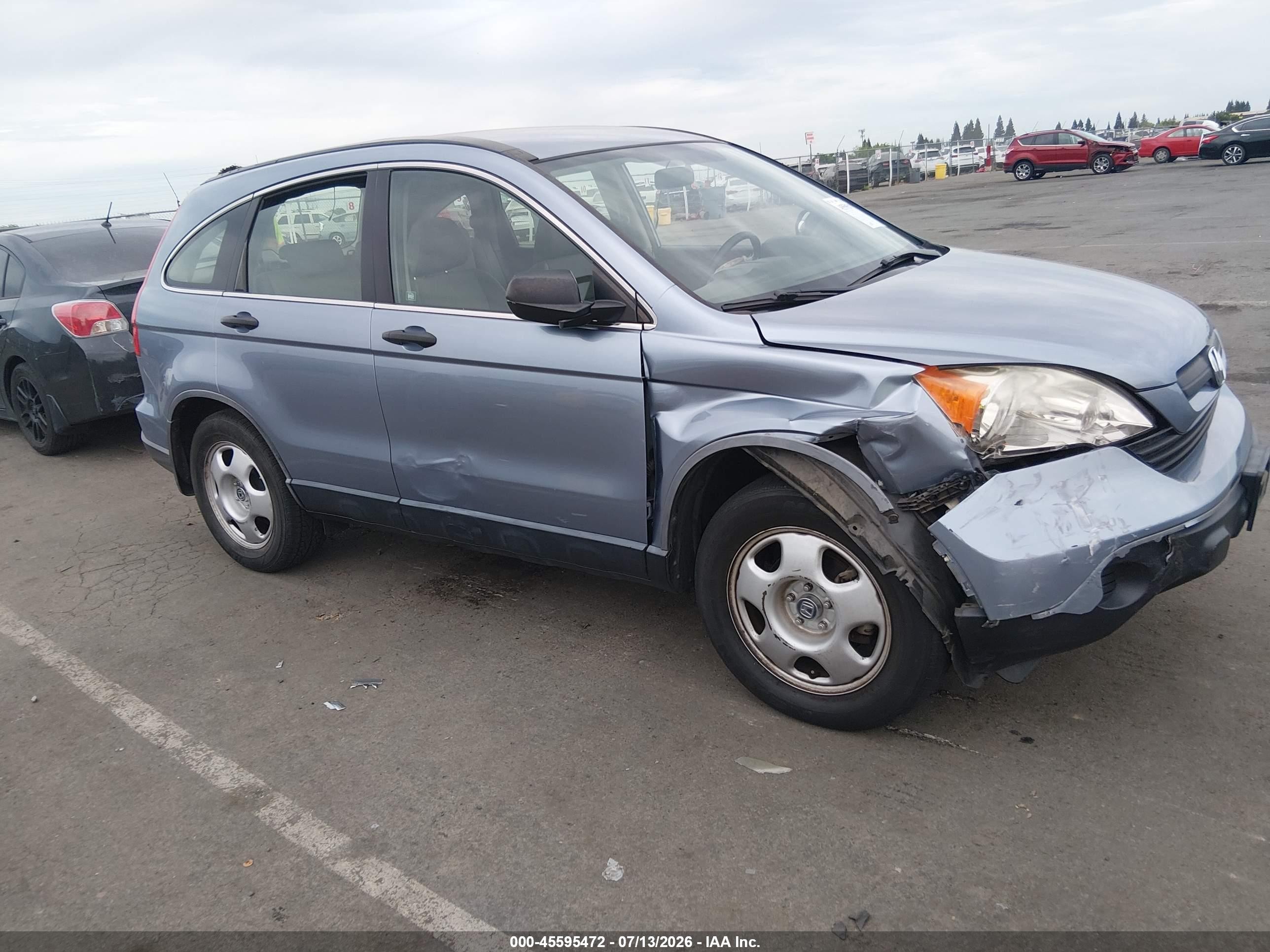 2007 Honda Cr-v Lx Light Blue vin: JHLRE38317C026630