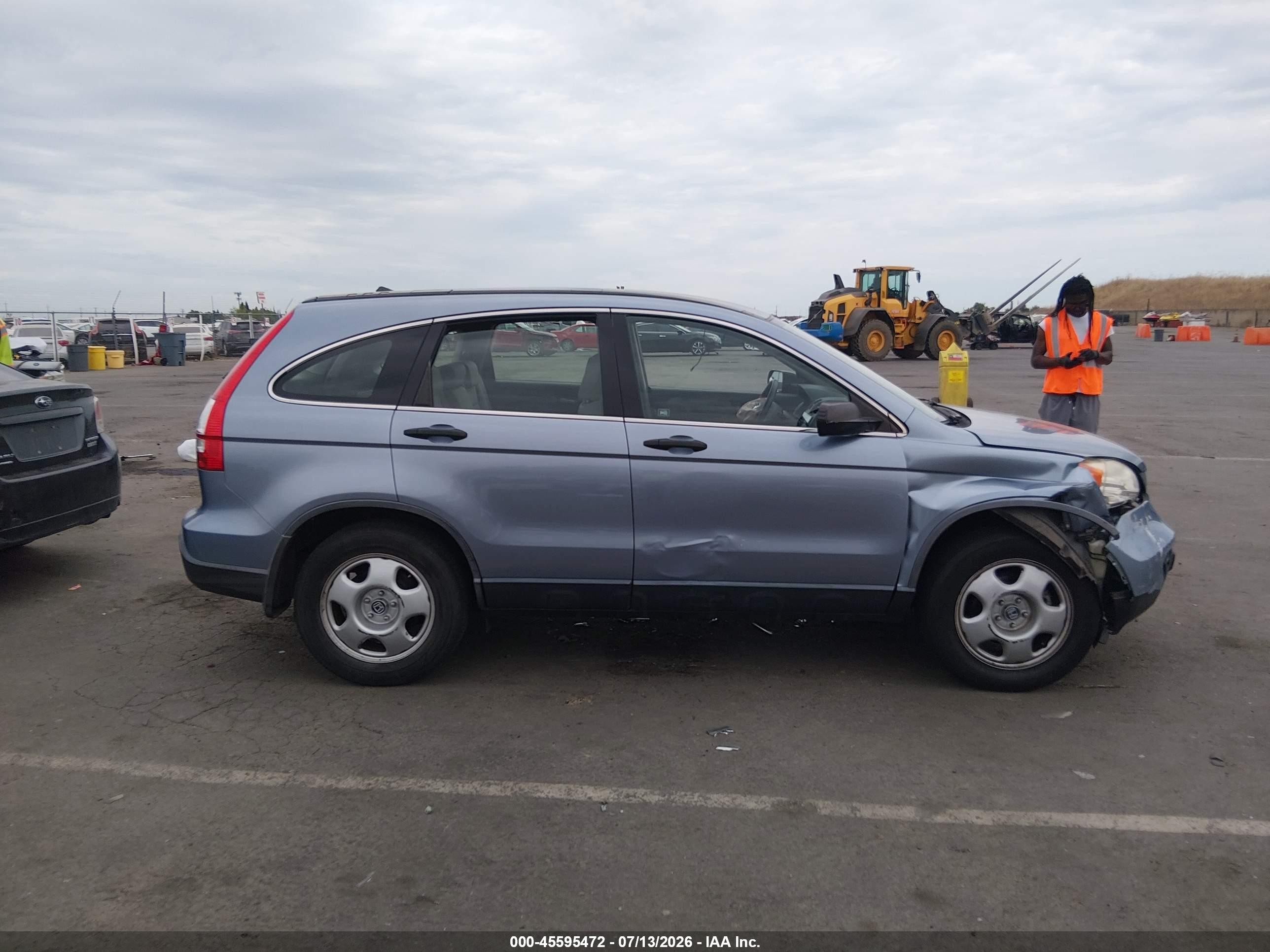 2007 Honda Cr-v Lx Light Blue vin: JHLRE38317C026630