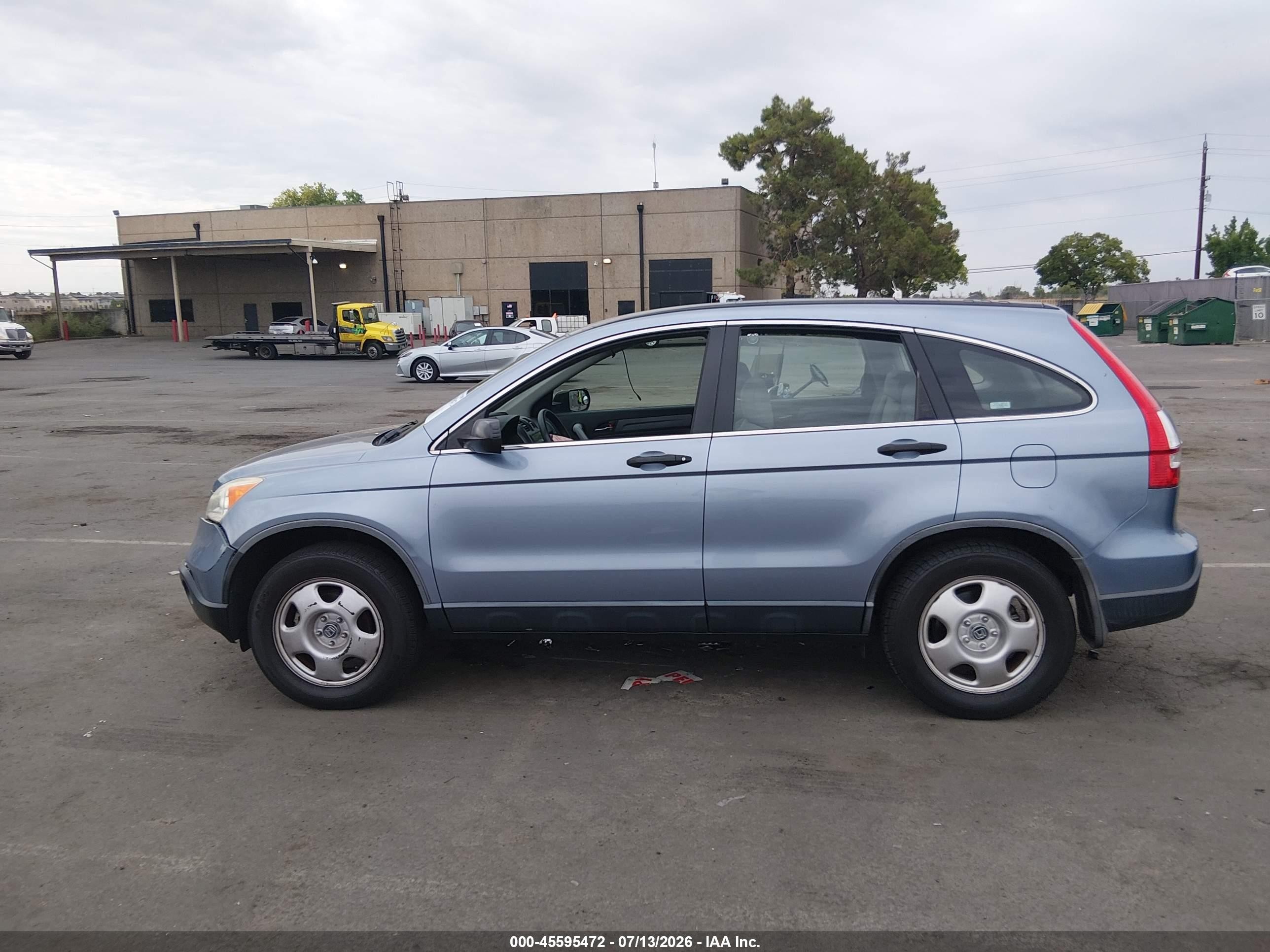 2007 Honda Cr-v Lx Light Blue vin: JHLRE38317C026630