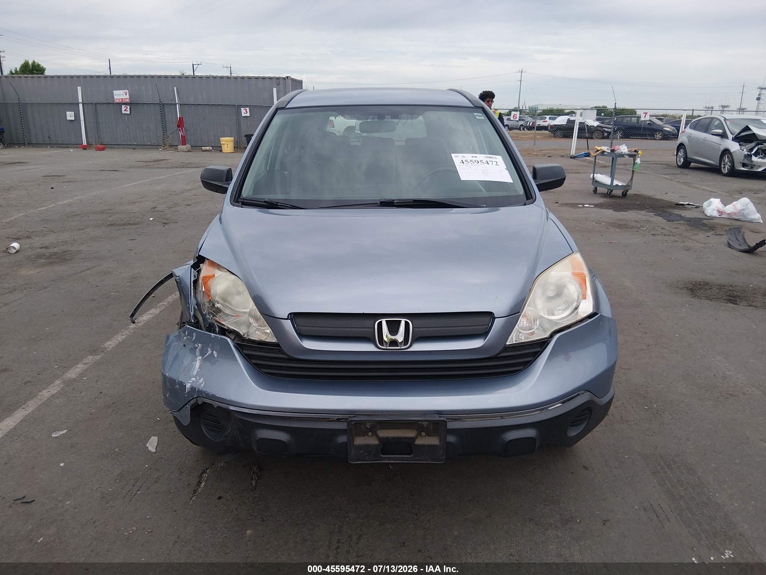2007 Honda Cr-v Lx Light Blue vin: JHLRE38317C026630