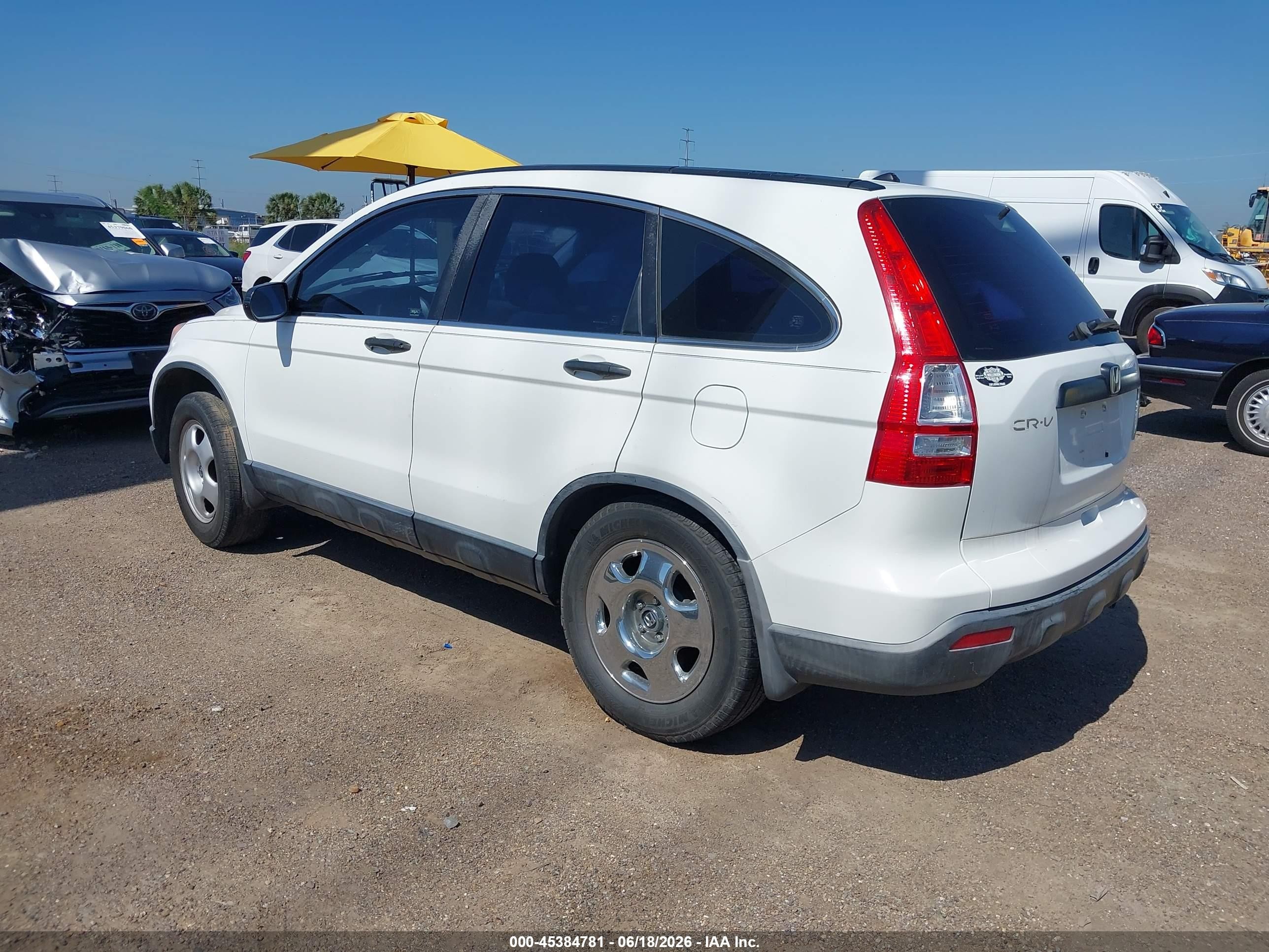 2007 Honda Cr-v Lx White vin: JHLRE38317C070109